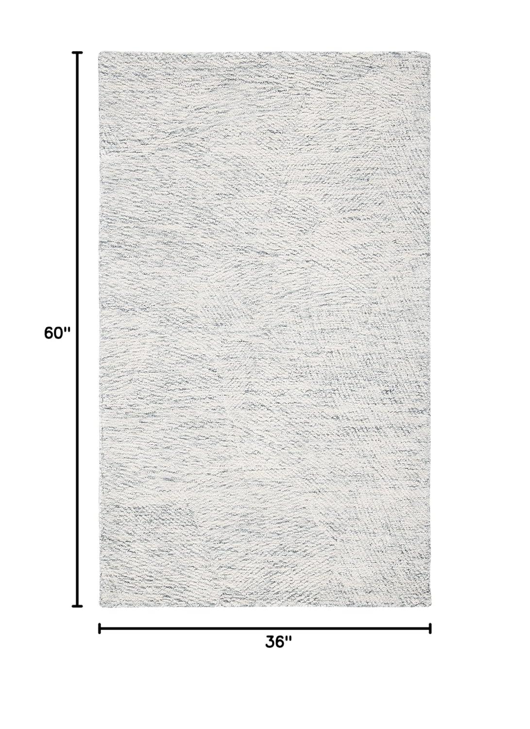 Metro MET999 Hand Tufted Indoor Accent Rug - Dark Grey/Ivory - 3'x5' - Safavieh