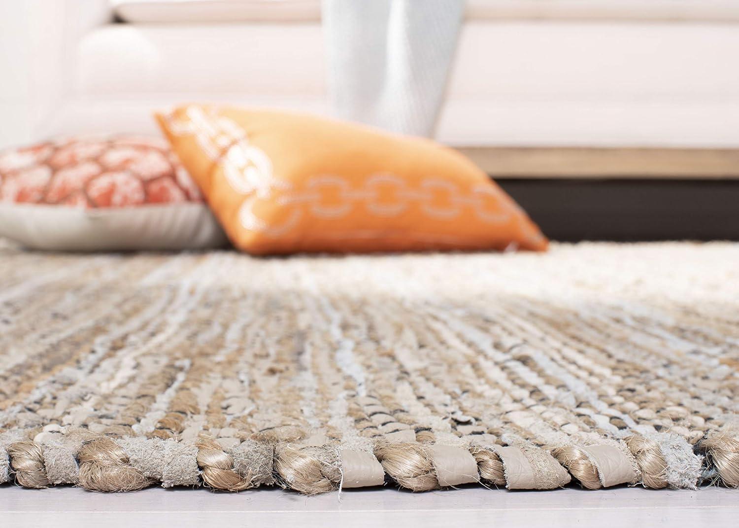 Vintage Leather VTL203 Hand Woven Area Rug - Beige - 8'x10' - Safavieh.