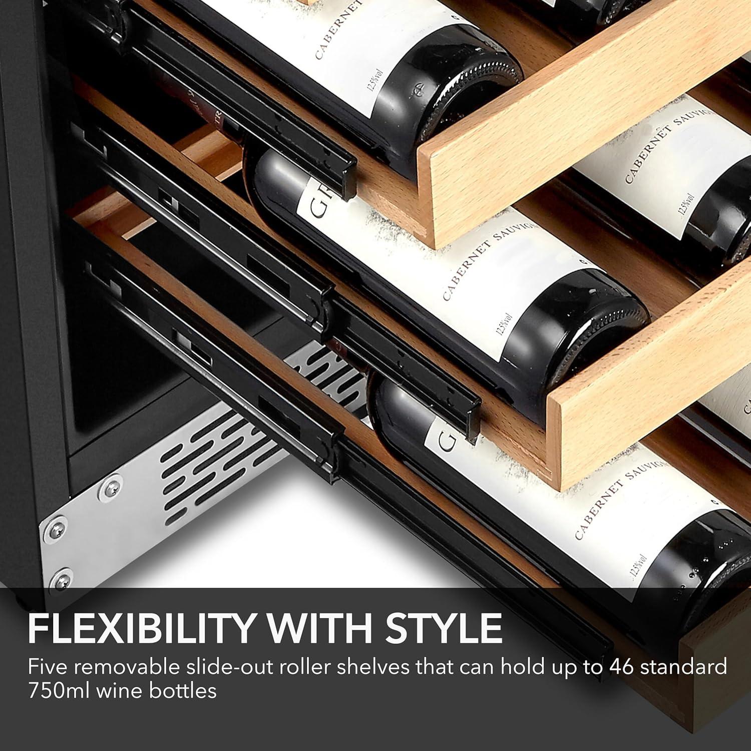 Whynter 46 Bottle Dual Zone Built-In Wine Cooler