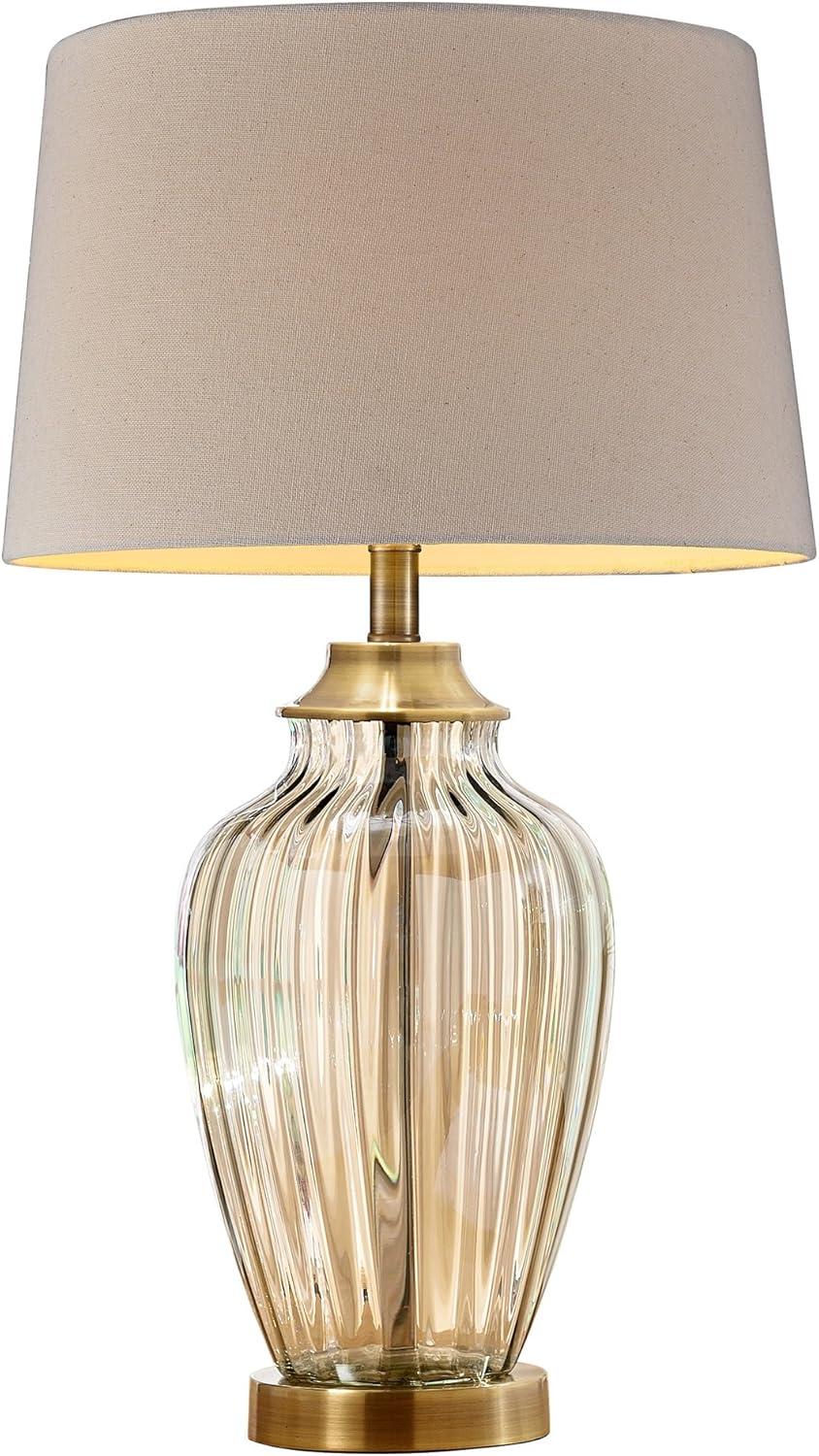 Golden Gaze 28.5" Bronze and Glass Table Lamp