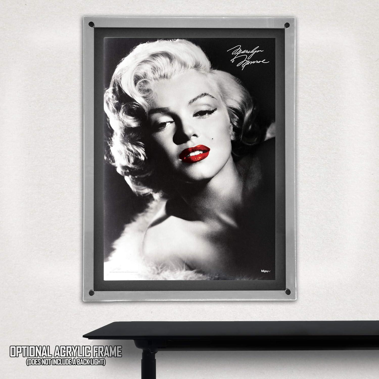 Marilyn Monroe Black and White Framed Portrait Poster