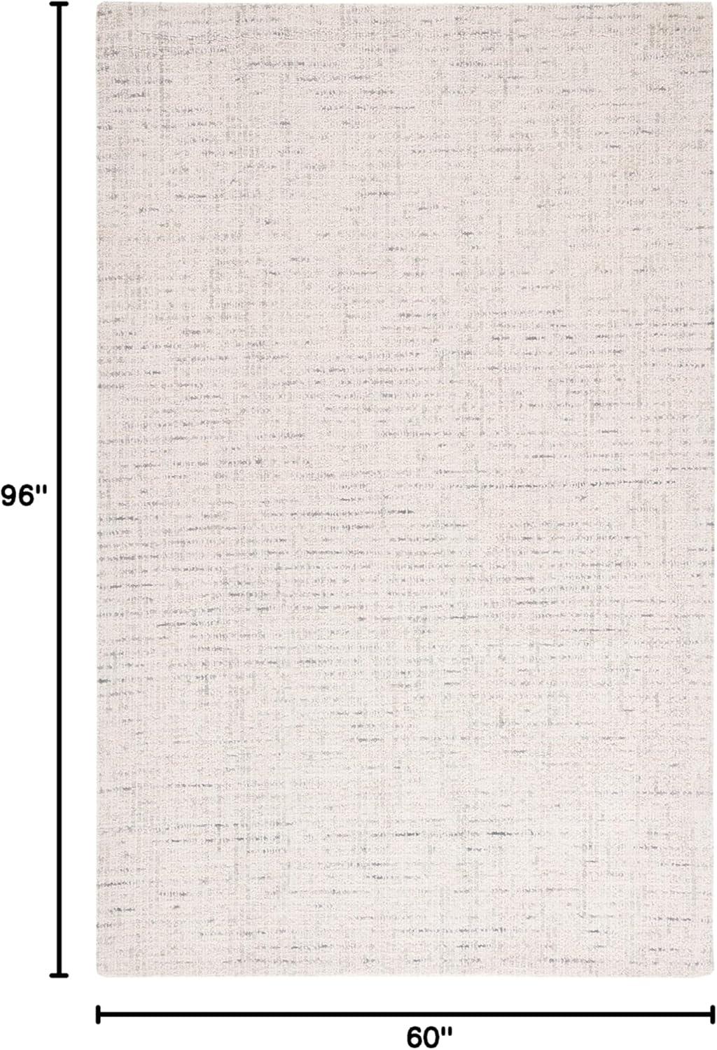 Abstract ABT468 Handmade Indoor Area Rug - Ivory/Light Gray - 5'x8' - Safavieh