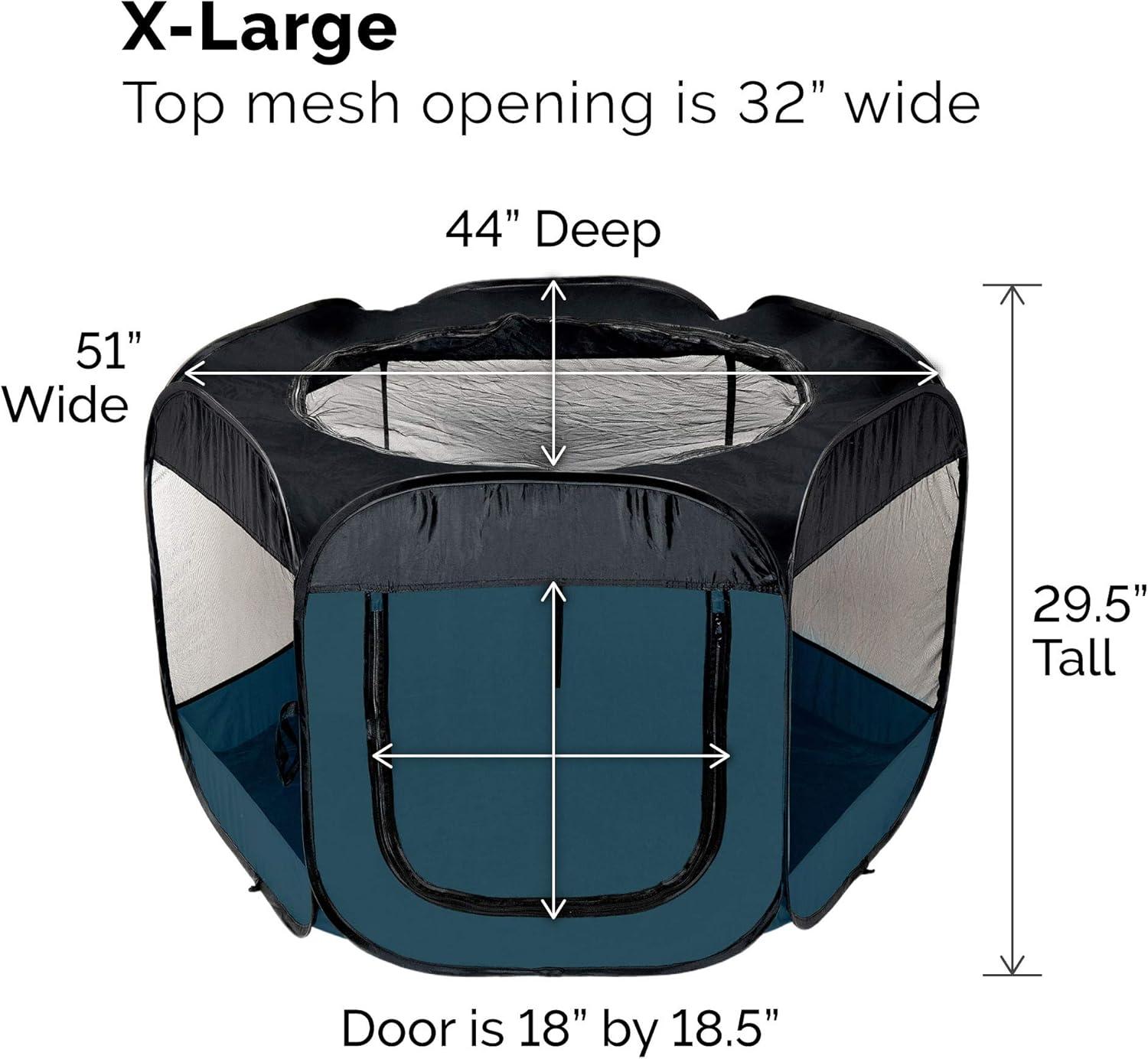 6 Panel Mesh Pet Playpen With Door