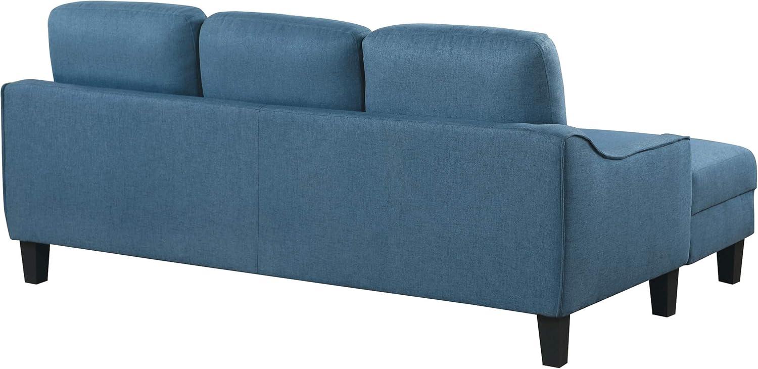 Lester Chaise Sleeper Sofa in Gray fabric with Black legs