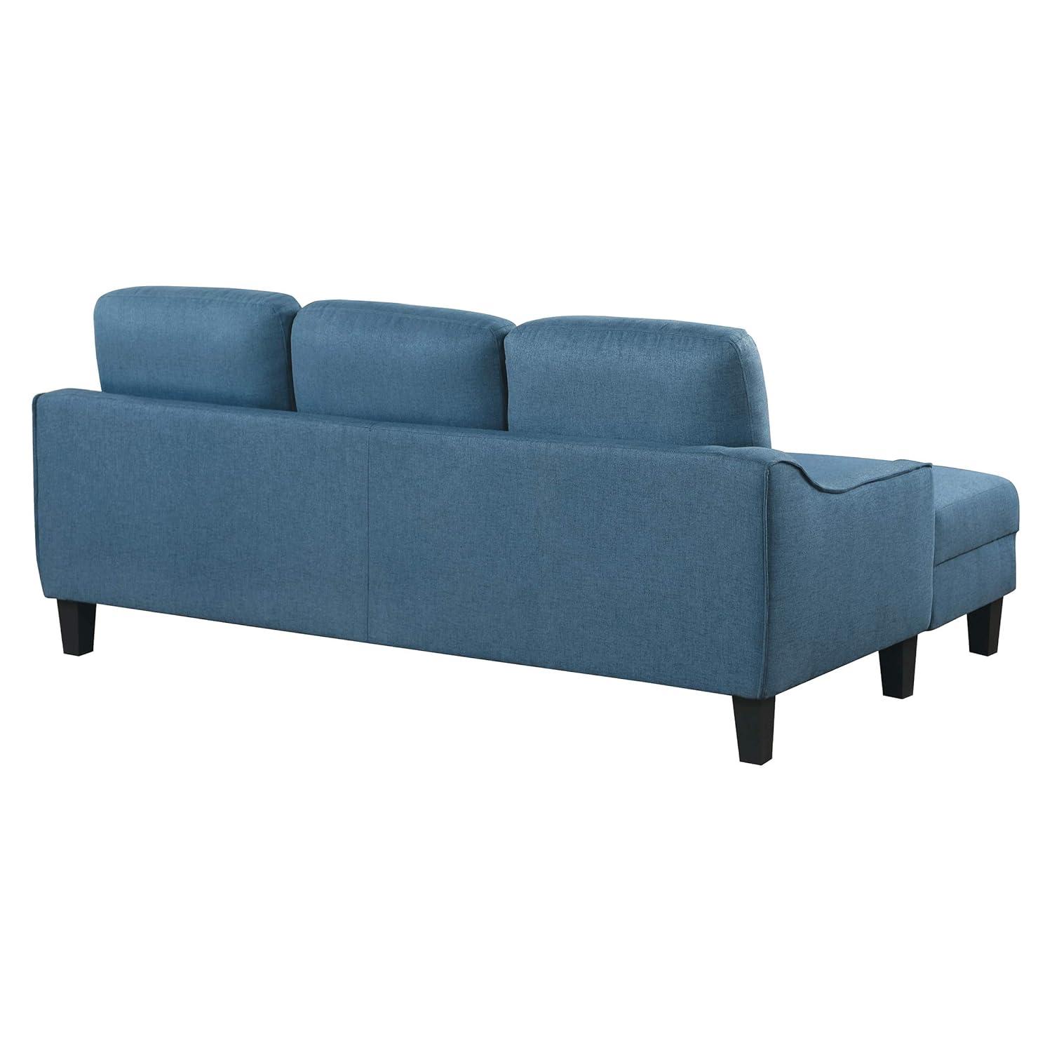 Lester Chaise Sleeper Sofa in Gray fabric with Black legs