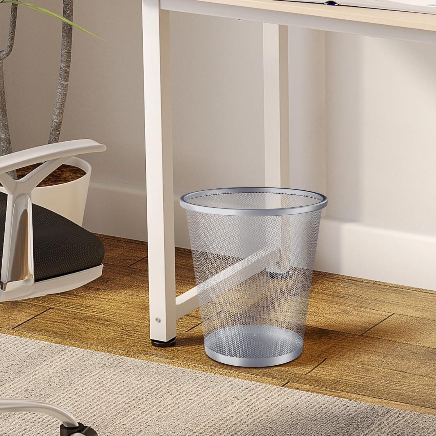 MoNiBloom 5 Gallon Mesh Trash Cans Wastebaskets Waste Basket Recycling Garbage Container Bin for Home Office (Set of 2)