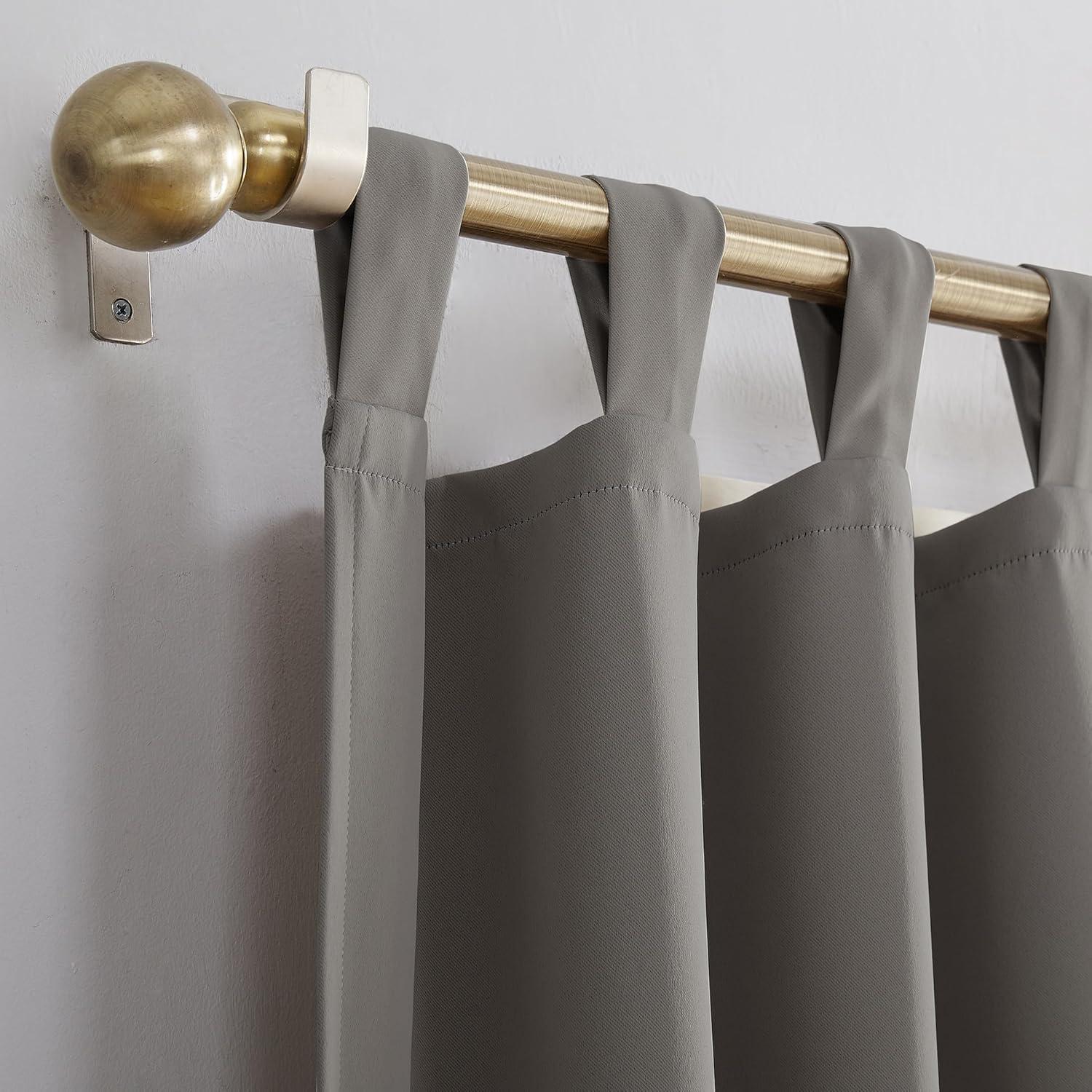 40"x95" Sun Zero Blackout Kenneth Energy Saving Tab Top Curtain Panel Gray: Thermal Insulated, Noise Reduction, Machine Washable