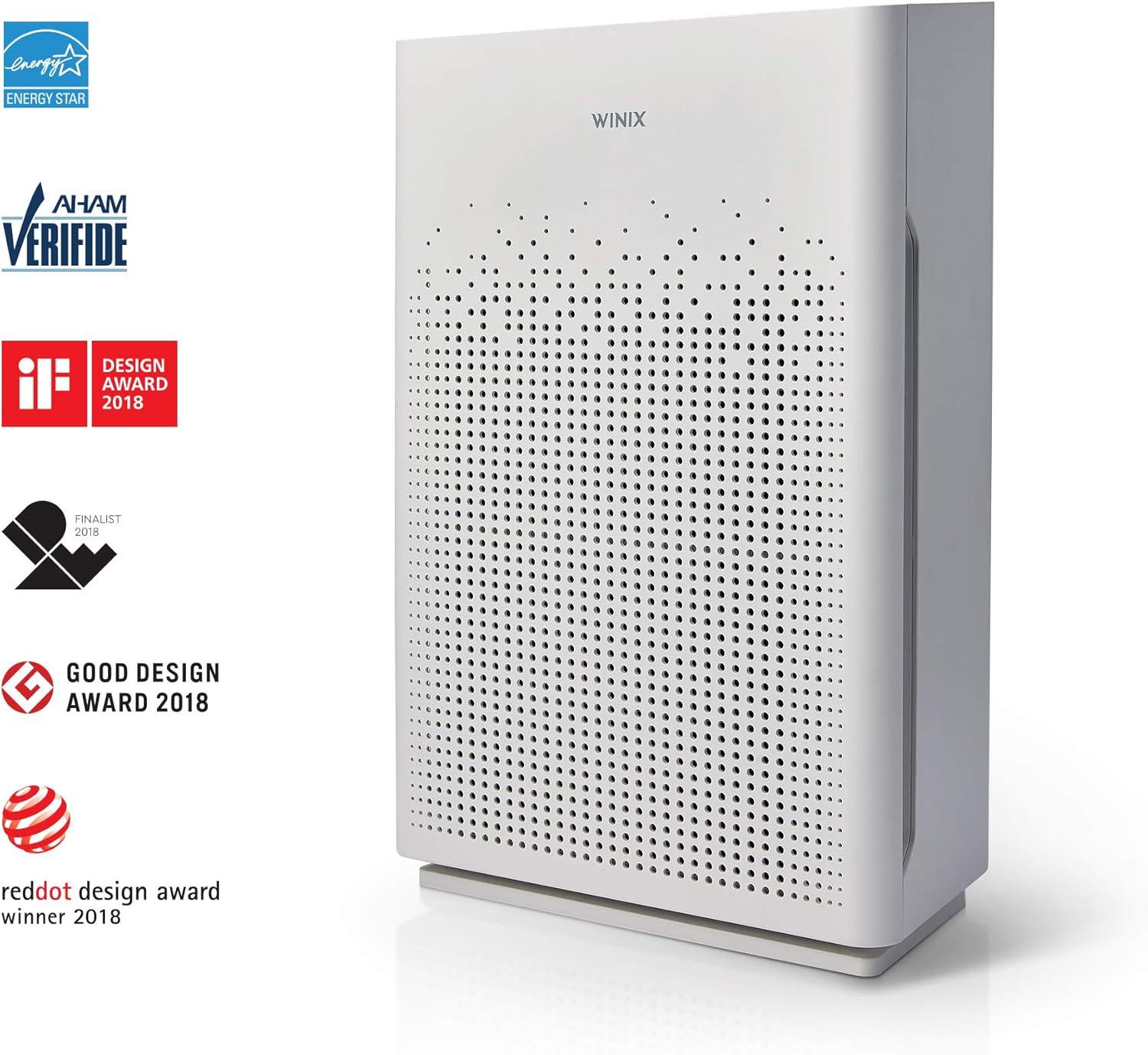 Winix AM90 4-Stage True HEPA Air Purifier with Washable AOC Carbon Filter & PlasmaWave Technology