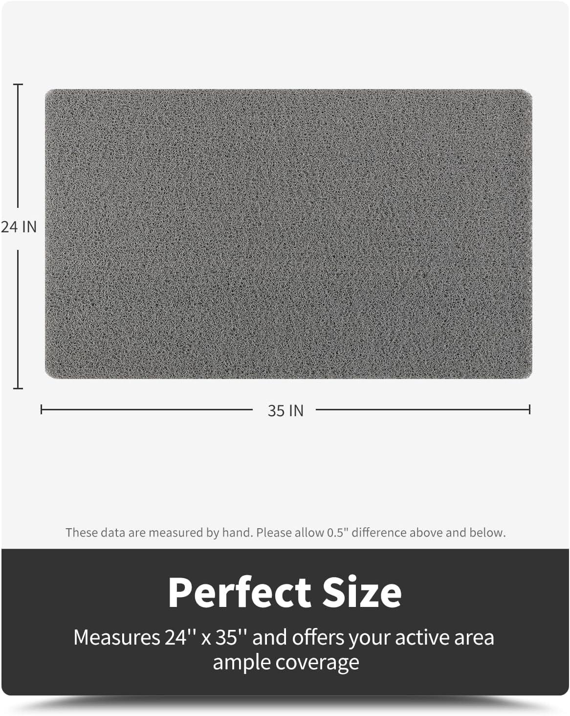 Non-Slip Bathtub Mat 24x35 - Grey