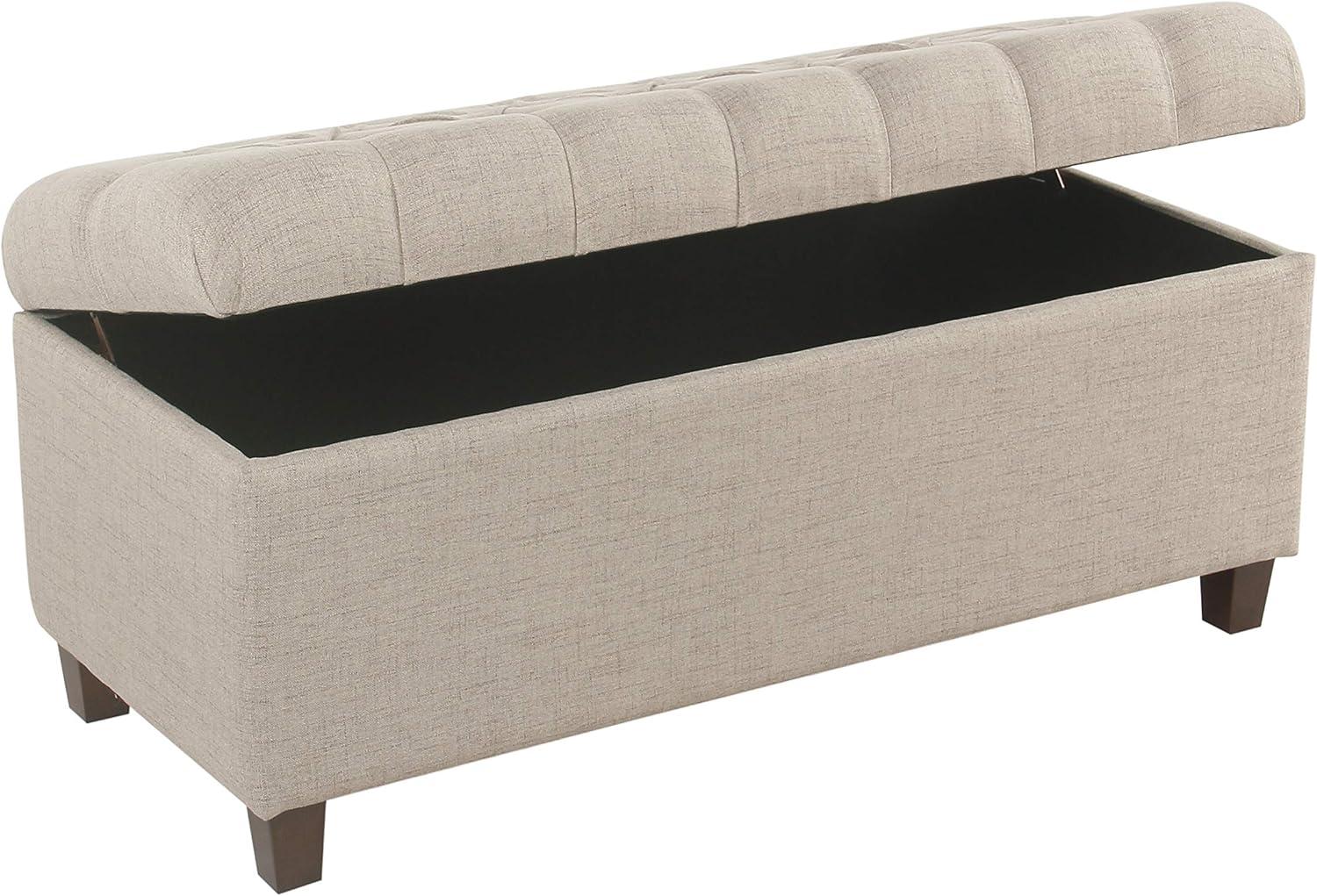 Ainsley Button Tufted Storage Bench - HomePop