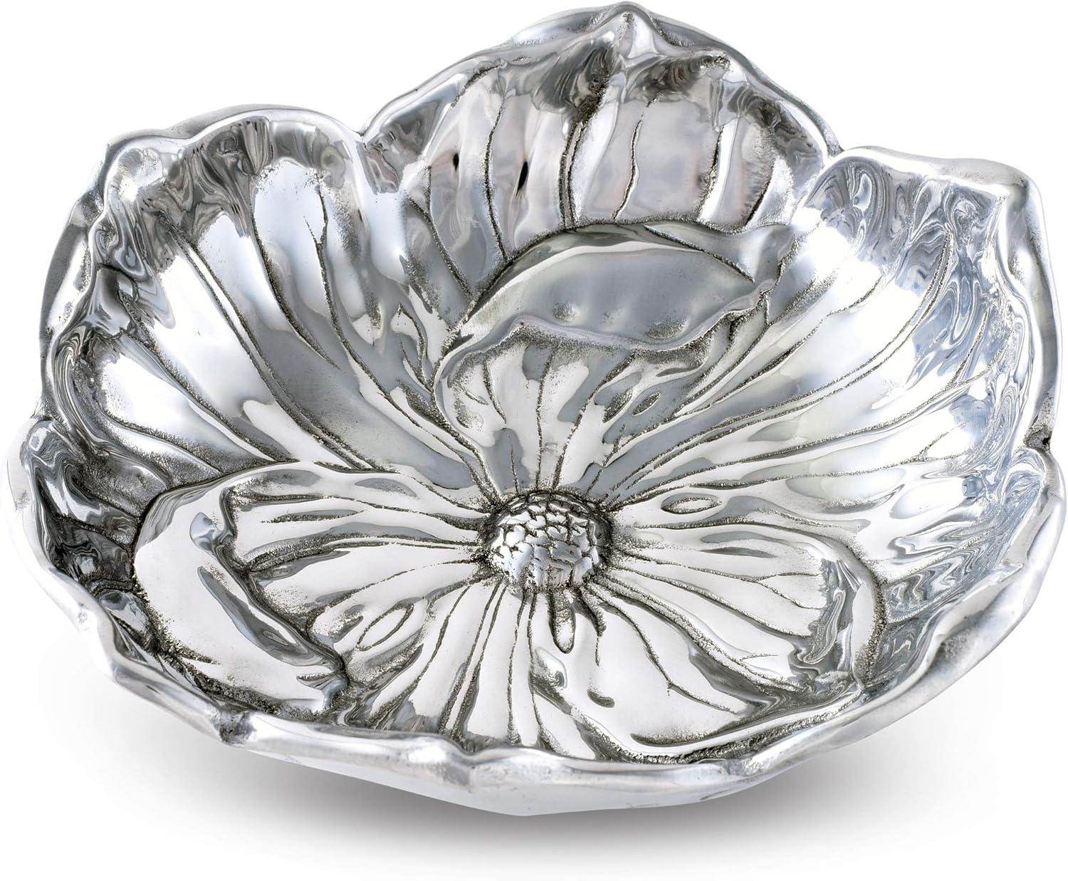 Magnolia Bloom Aluminum Novelty Serving Bowl