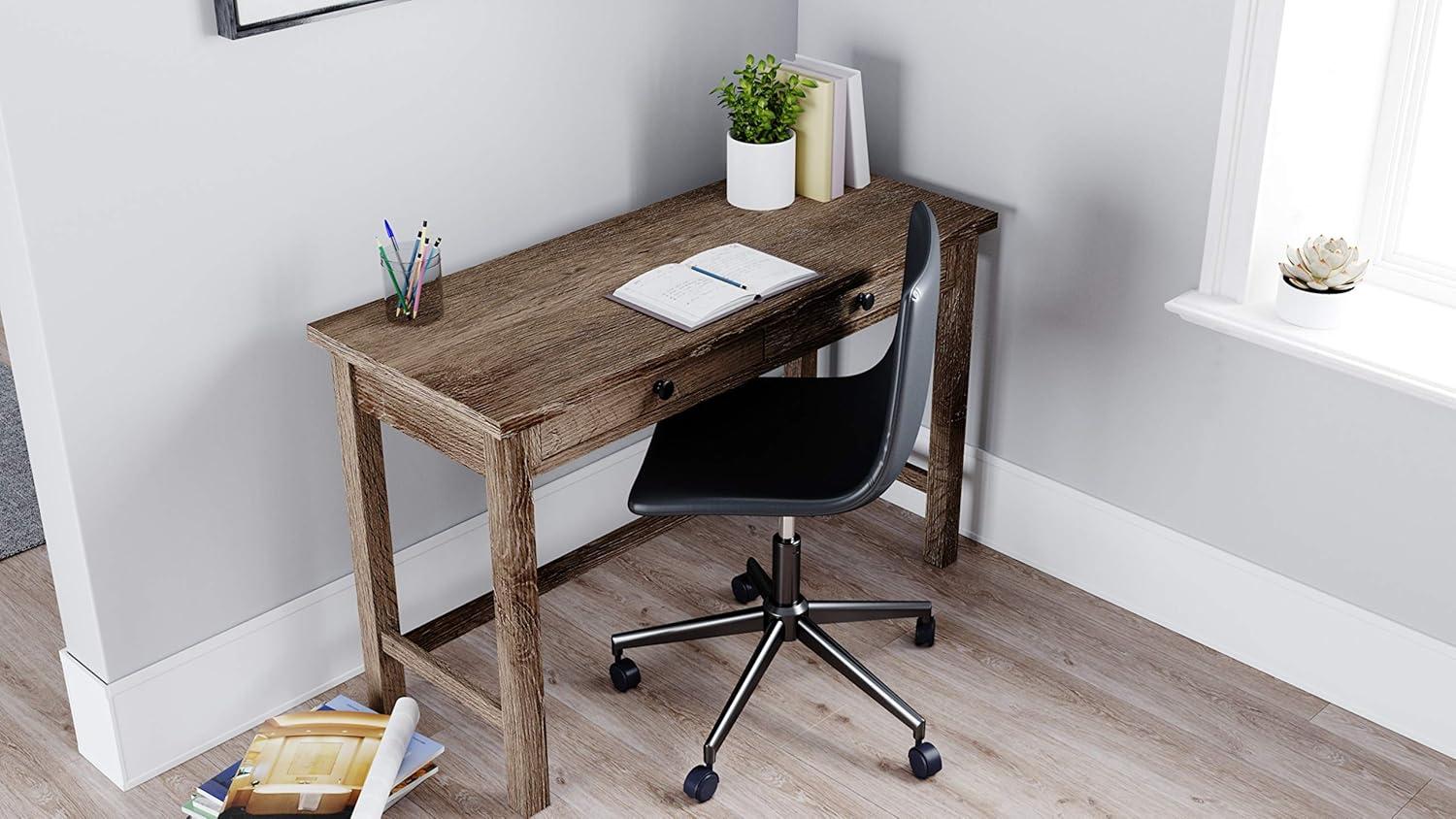 Large Arlenbry Home Office Desk Gray - Signature Design by Ashley: Contemporary Urban Style, Laminated Surface, Wood Composite