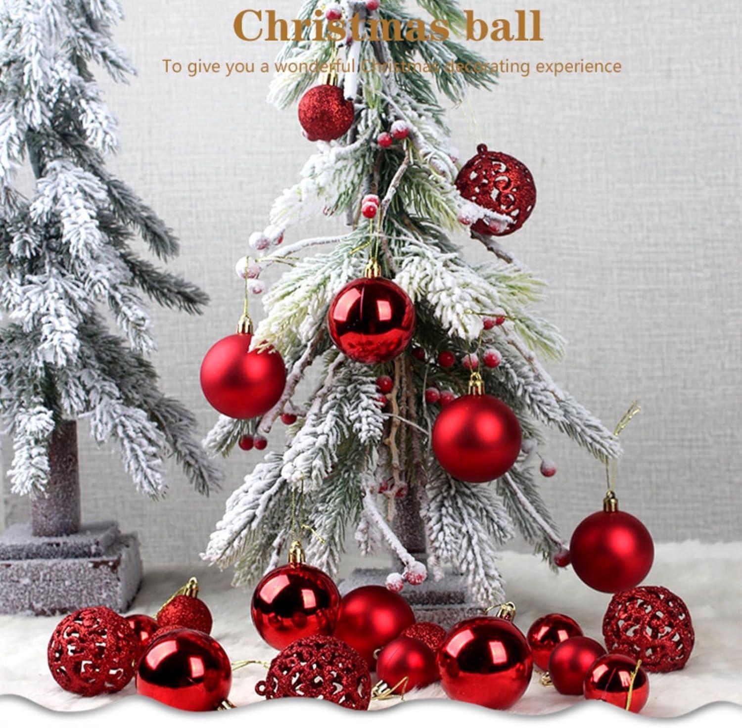 100Pc Christmas Ball Ornaments Shatterproof Balls For Christmas Tree Decoration Household Pendant