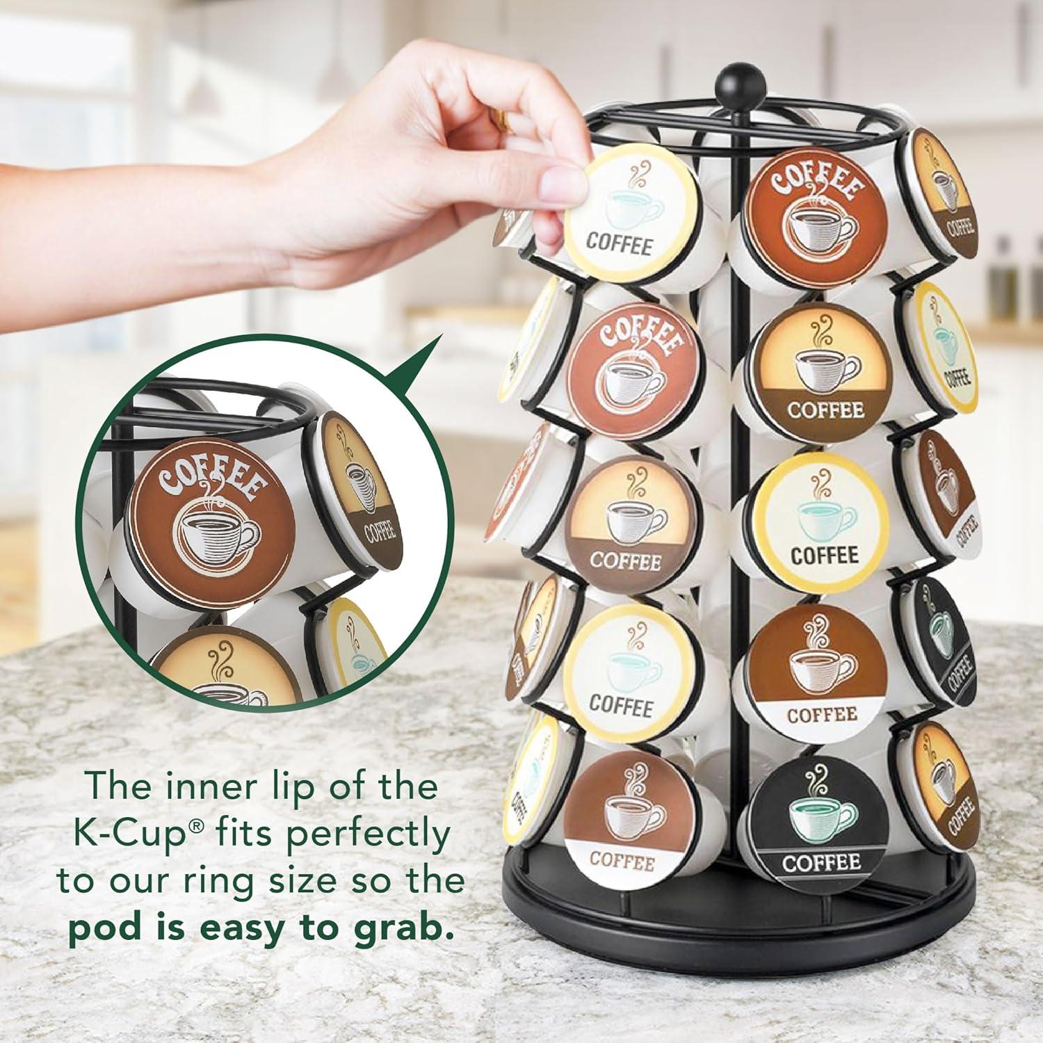 Nifty Solutions Coffee Pod Carousel – Compatible with K-Cups, 35 Pod Capacity, Black