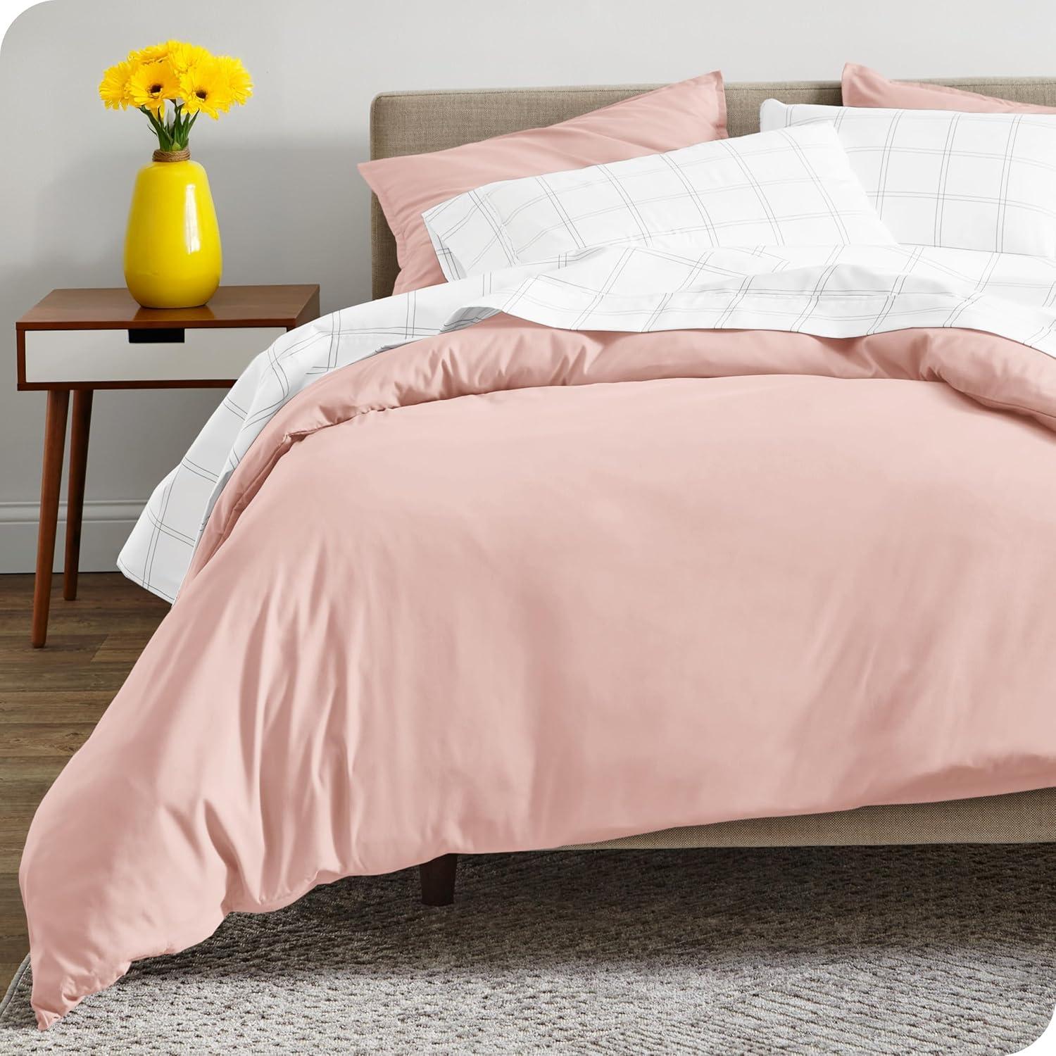 Dusty Pink Organic Cotton Full/Queen Duvet Cover Set