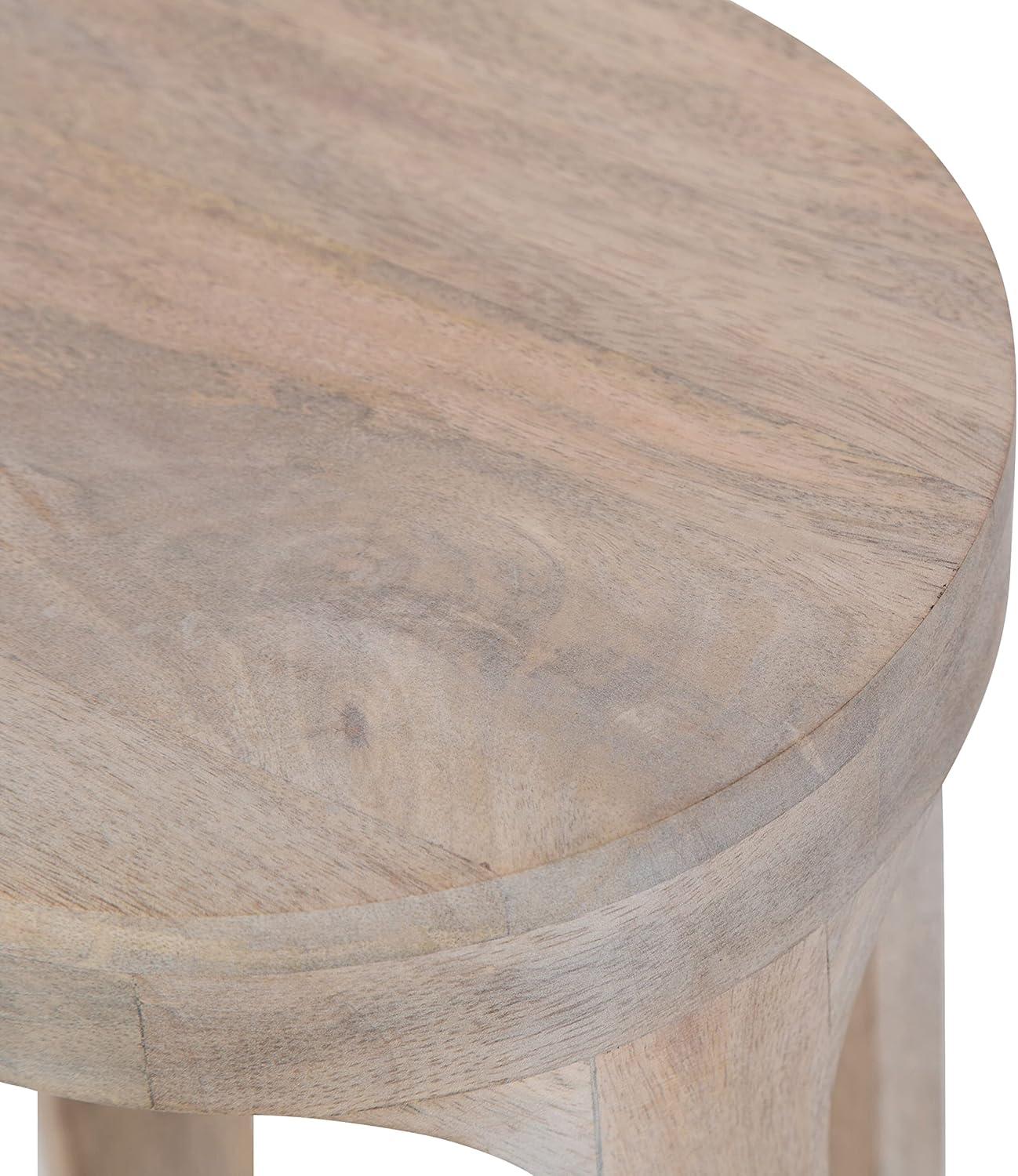 Kate and Laurel Dahl Round Wood Drink Table, 8x8x23, White