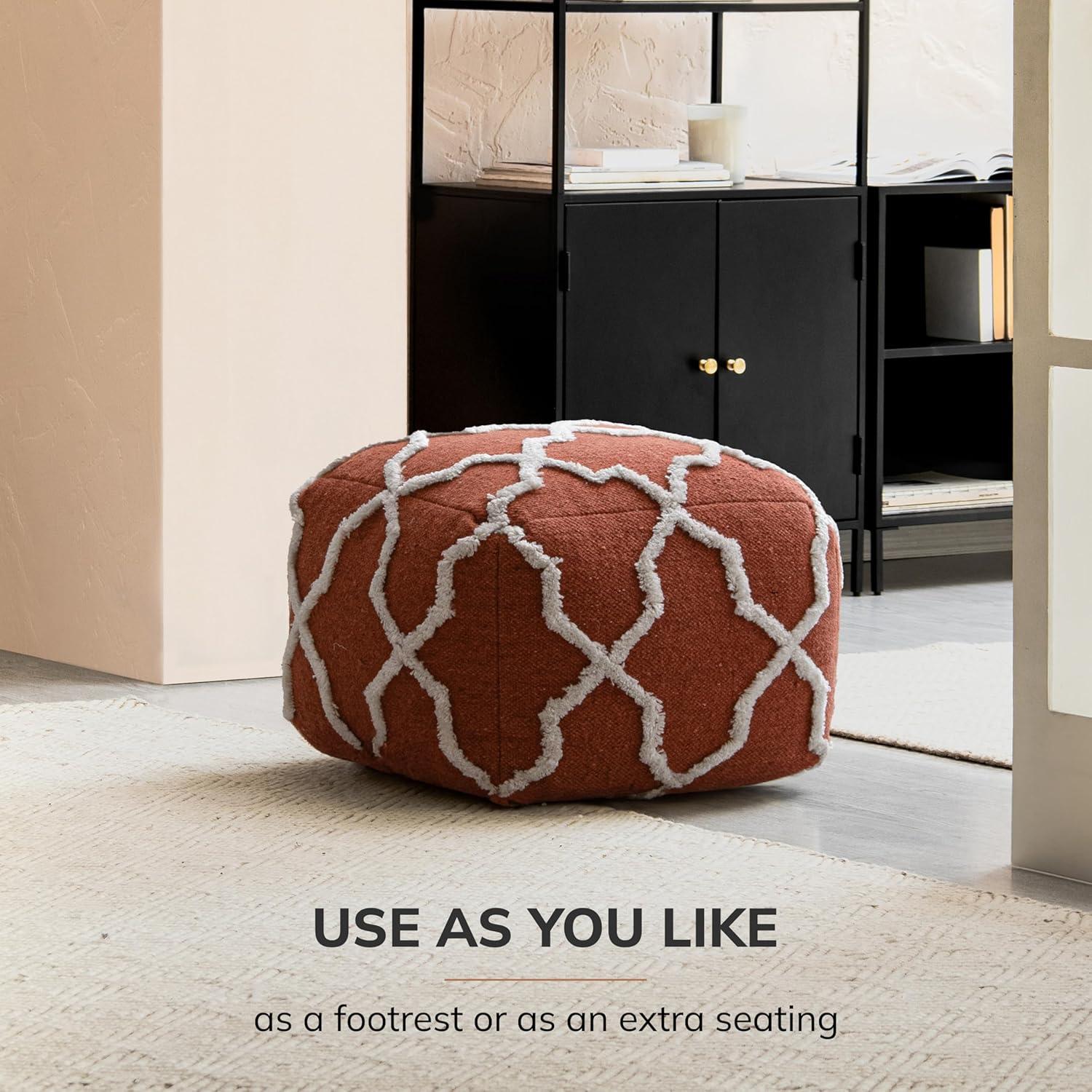 B Sides Moroccan Inspired Pouf - Anji Mountain