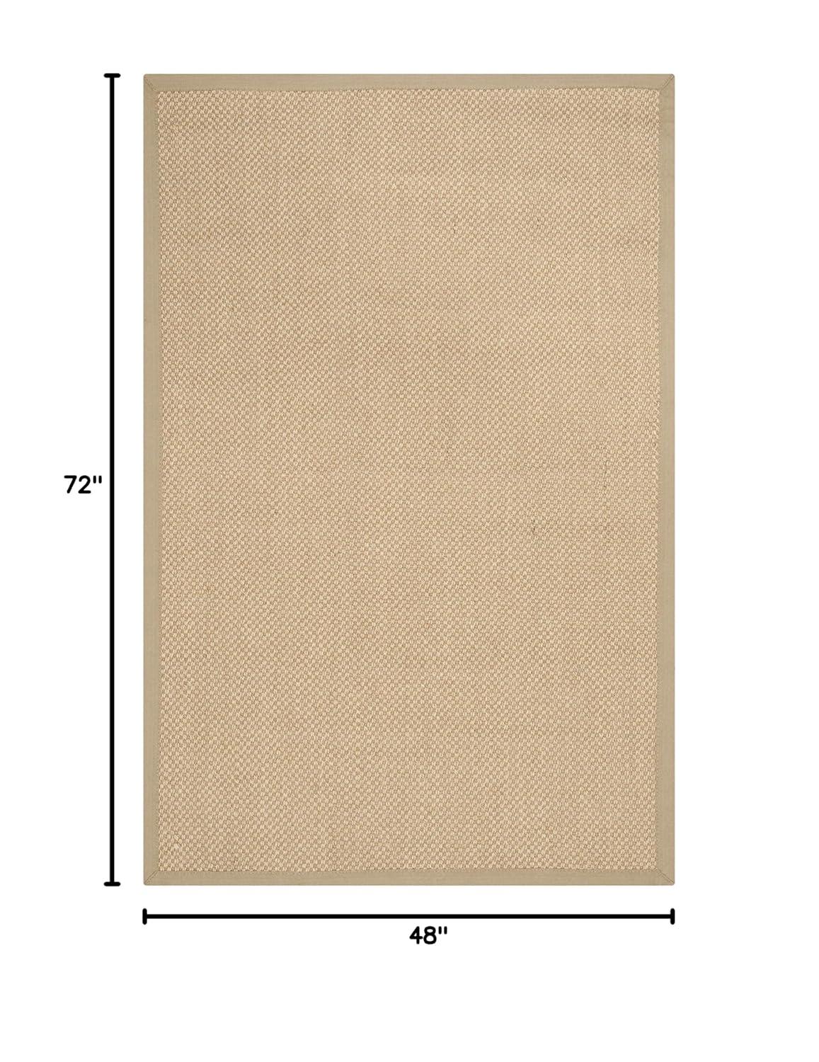 Natural Fiber NF141 Power Loomed Indoor Area Rug - Maize/Linen - 4'x6' - Safavieh