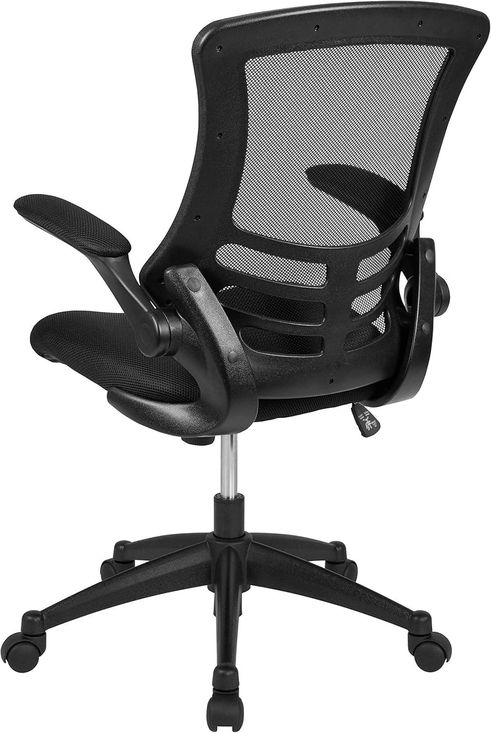 Jayetta Mid-Back Mesh Swivel Ergonomic Office Chair with Flip-Up Arms