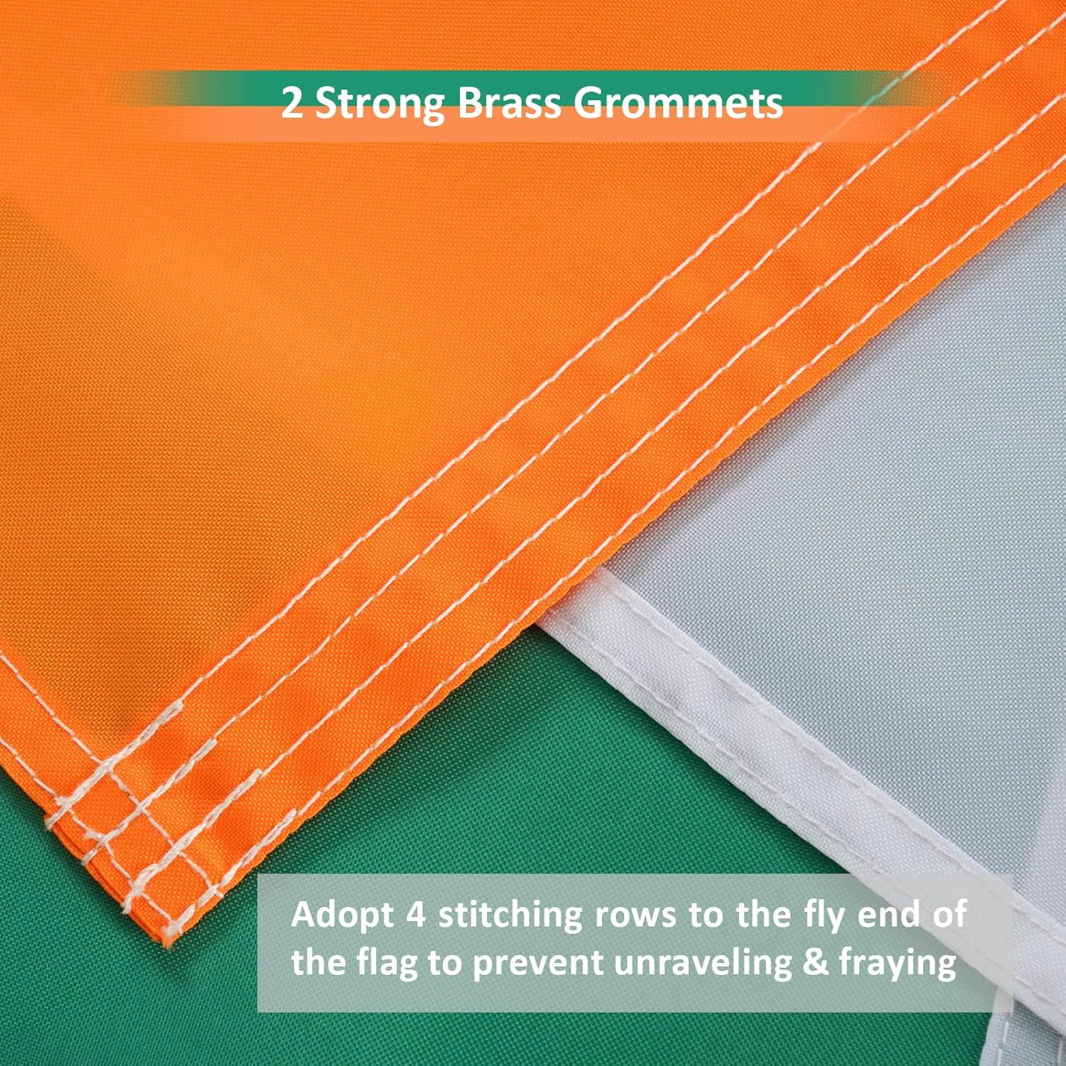 3X5 Ireland Flag 3'x5' Irish FLAG BANNER FAST USA SHIPPER 100D FABRIC