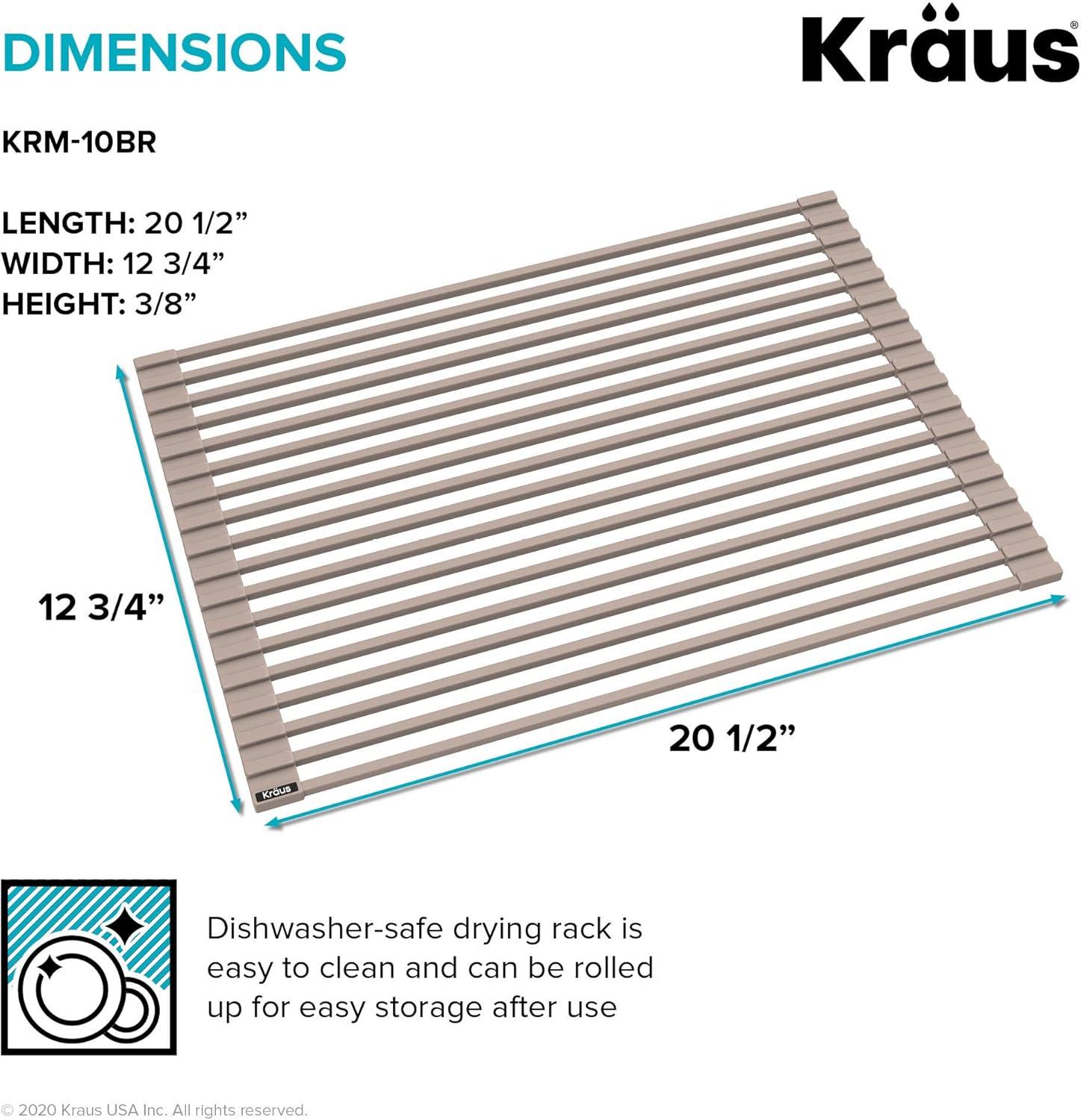 Brown Stainless Steel Foldable Over-Sink Drying Rack