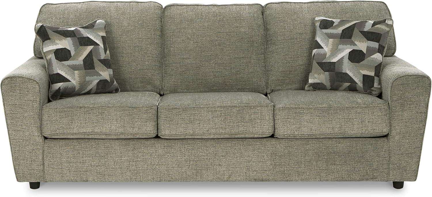 Ashley Furniture Cascilla Contemporary Fabric & Wood Sofa in Light Gray