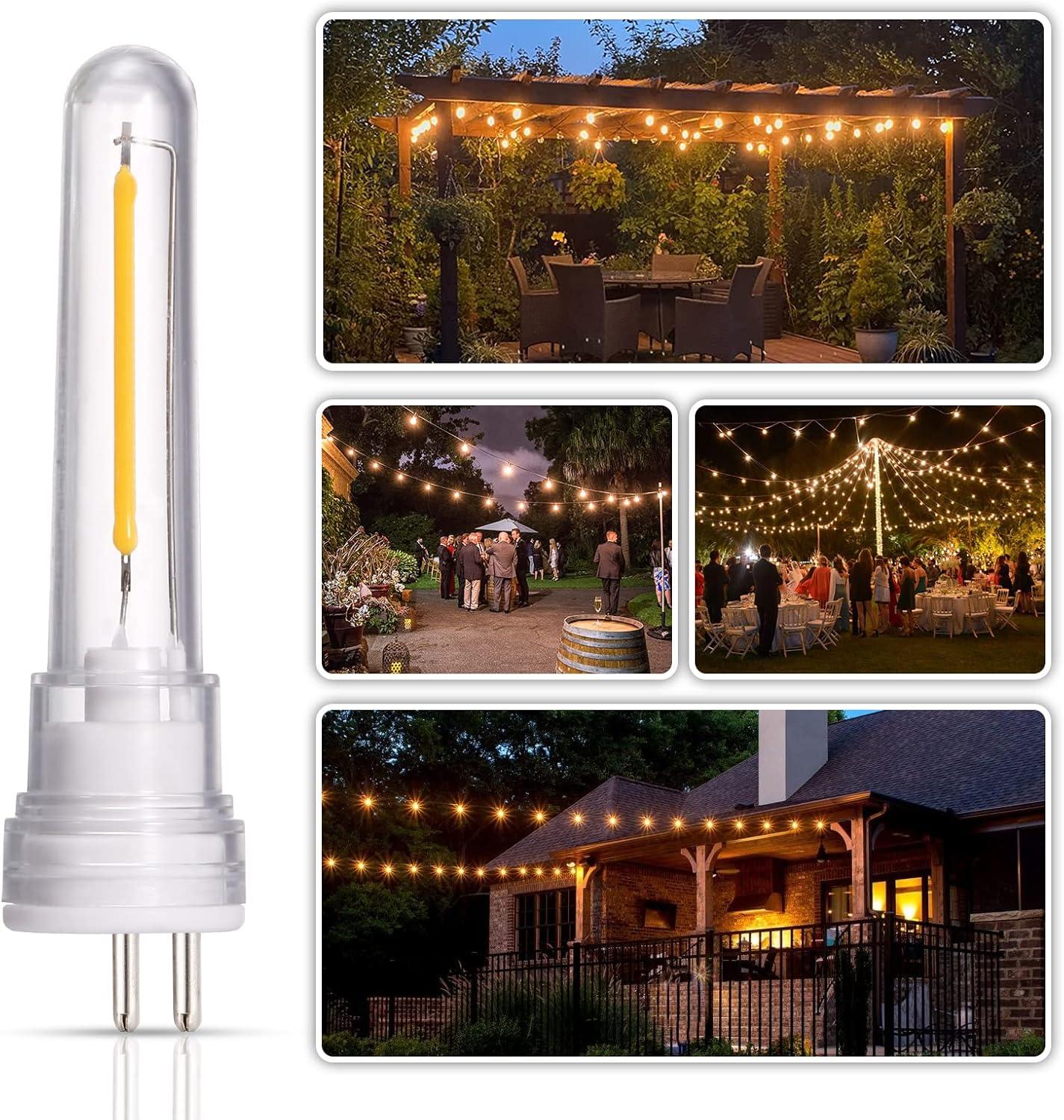 DGE S14 LED Bulb 6 Pack String Light Bulbs 1.5 Watt Replacement Light Bulb, Shatter-Proof and Waterproof IP65