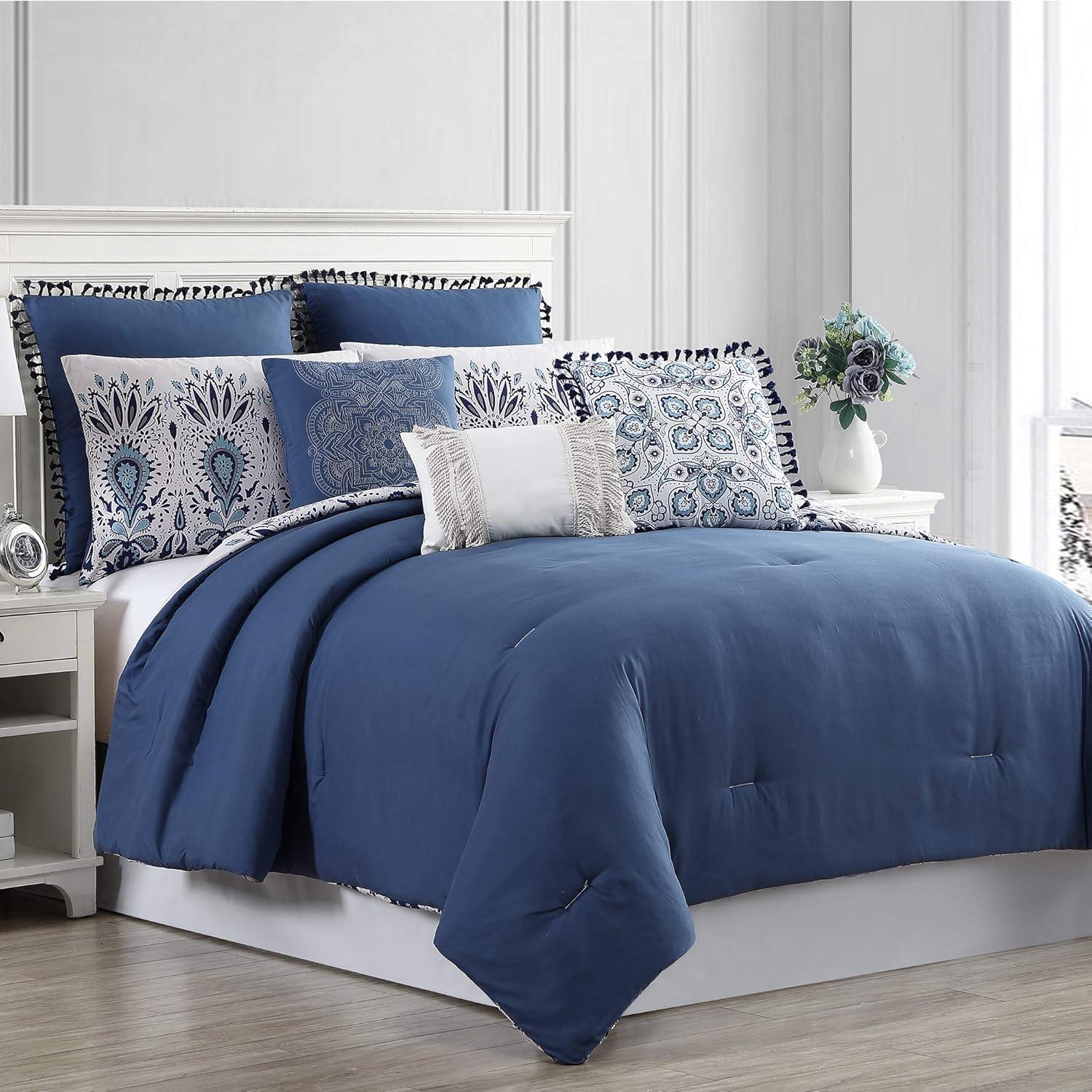 Modern Threads 8 Piece Pre-Washed & Printed Comforter Set, Aramis.