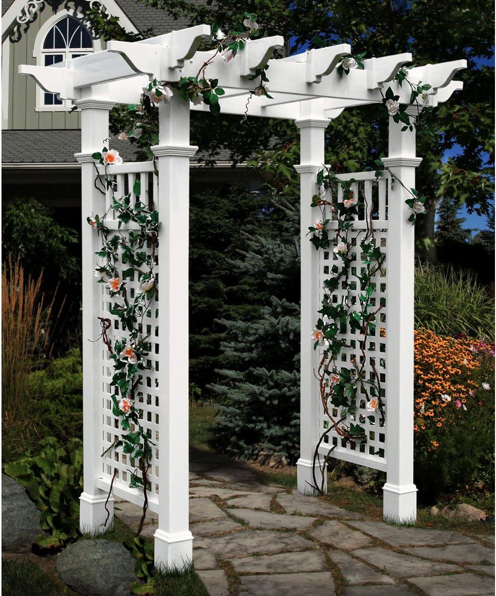 Fairfield White Vinyl Traditional Garden Arbor