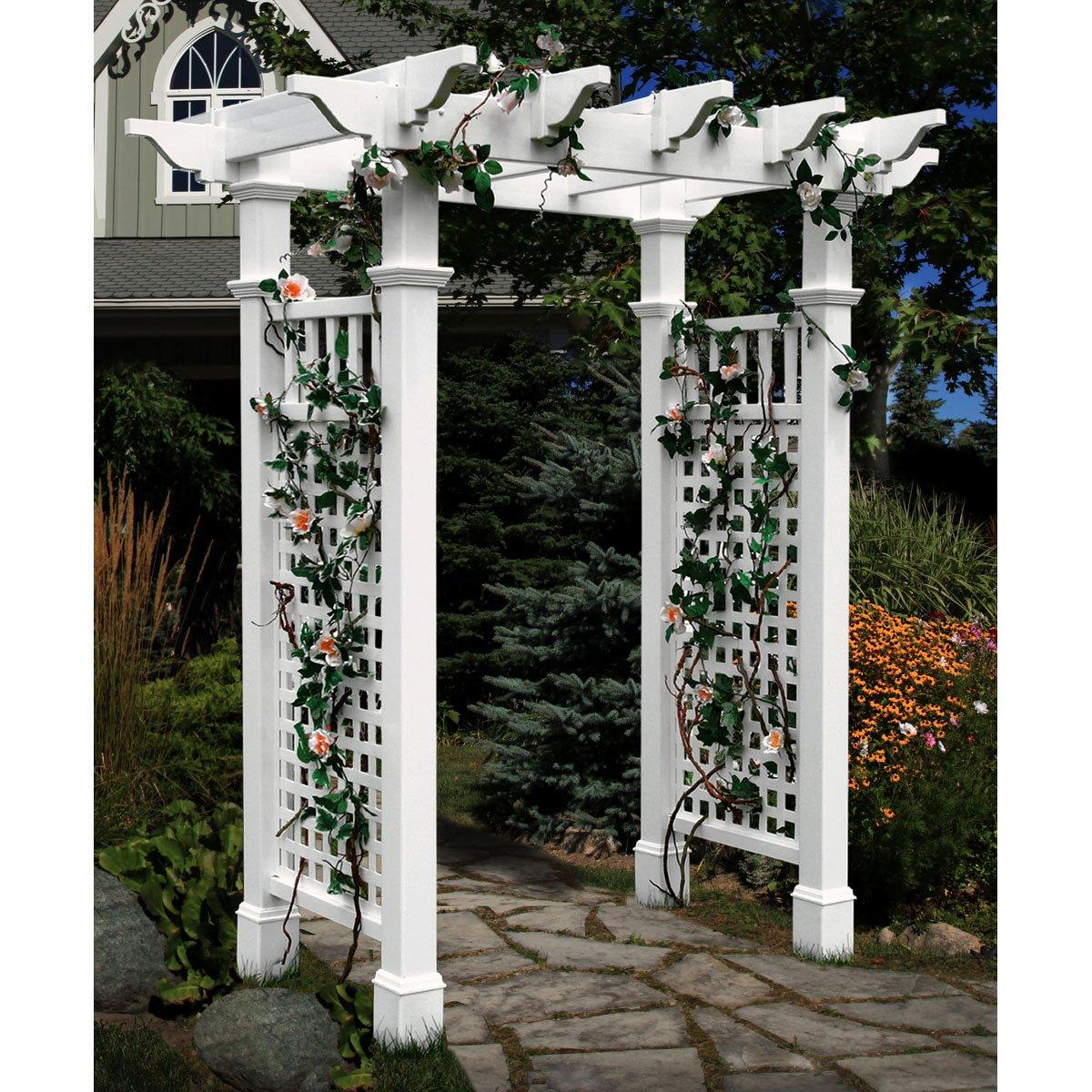 Fairfield White Vinyl Traditional Garden Arbor