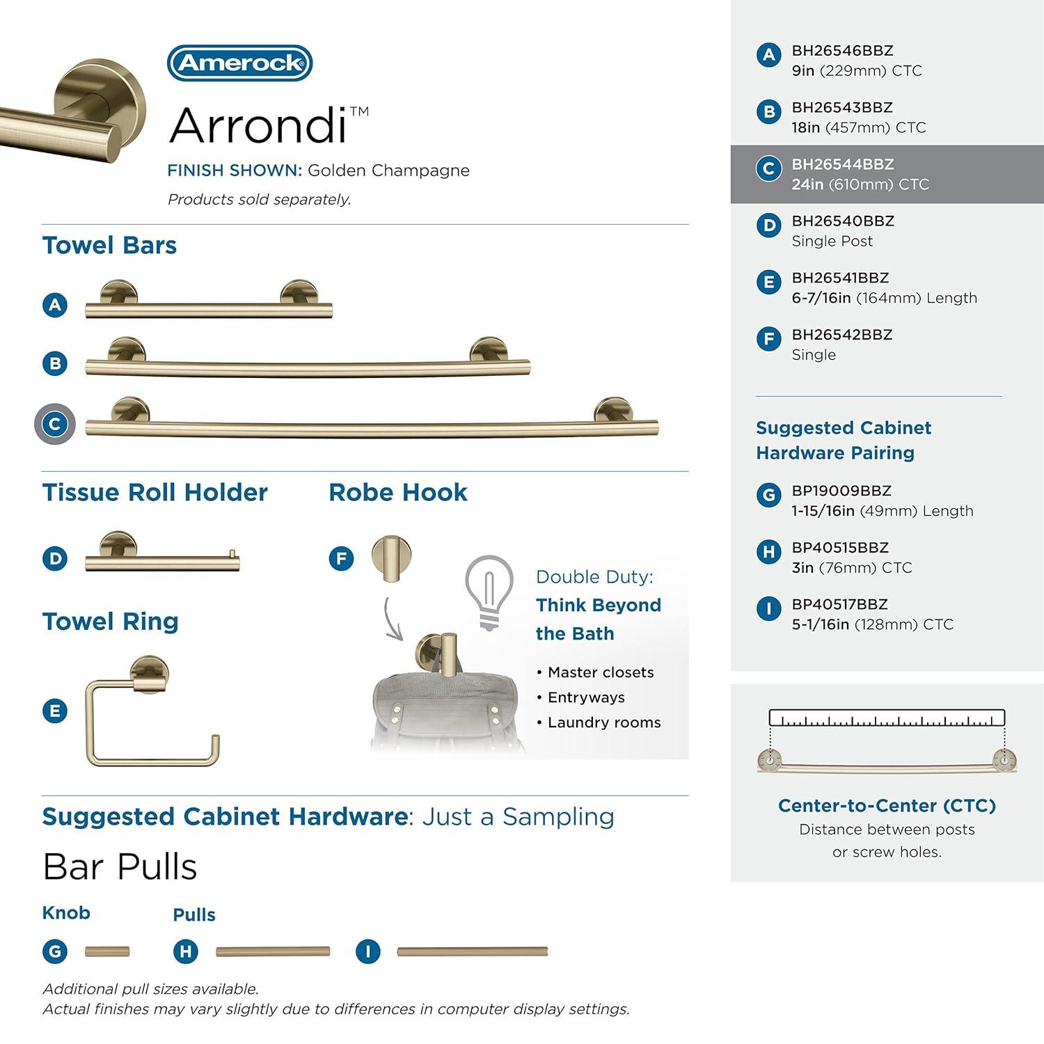 Arrondi™ 27" Wall Mounted Towel Bar