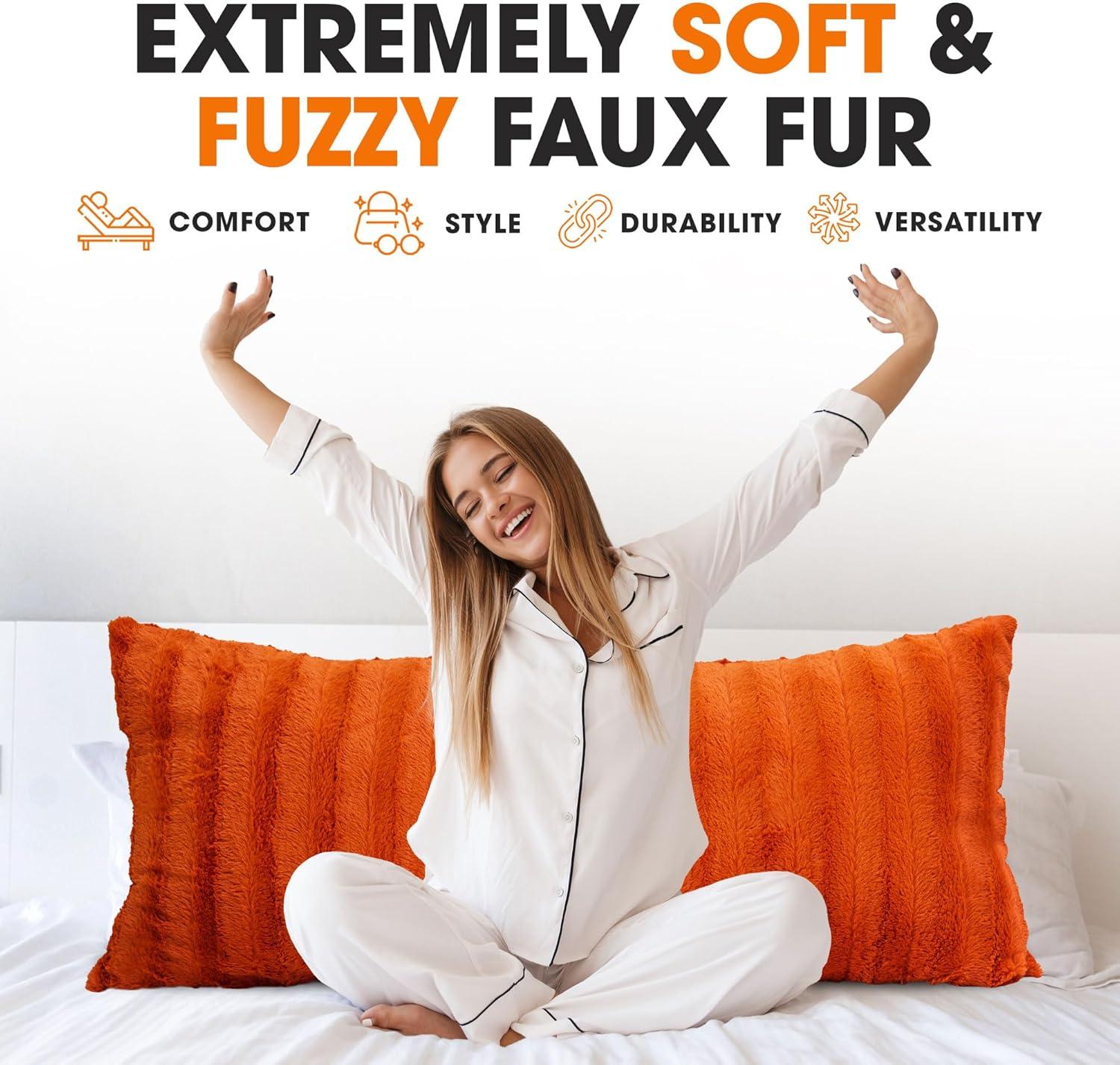 Faux Fur Throw Pillow