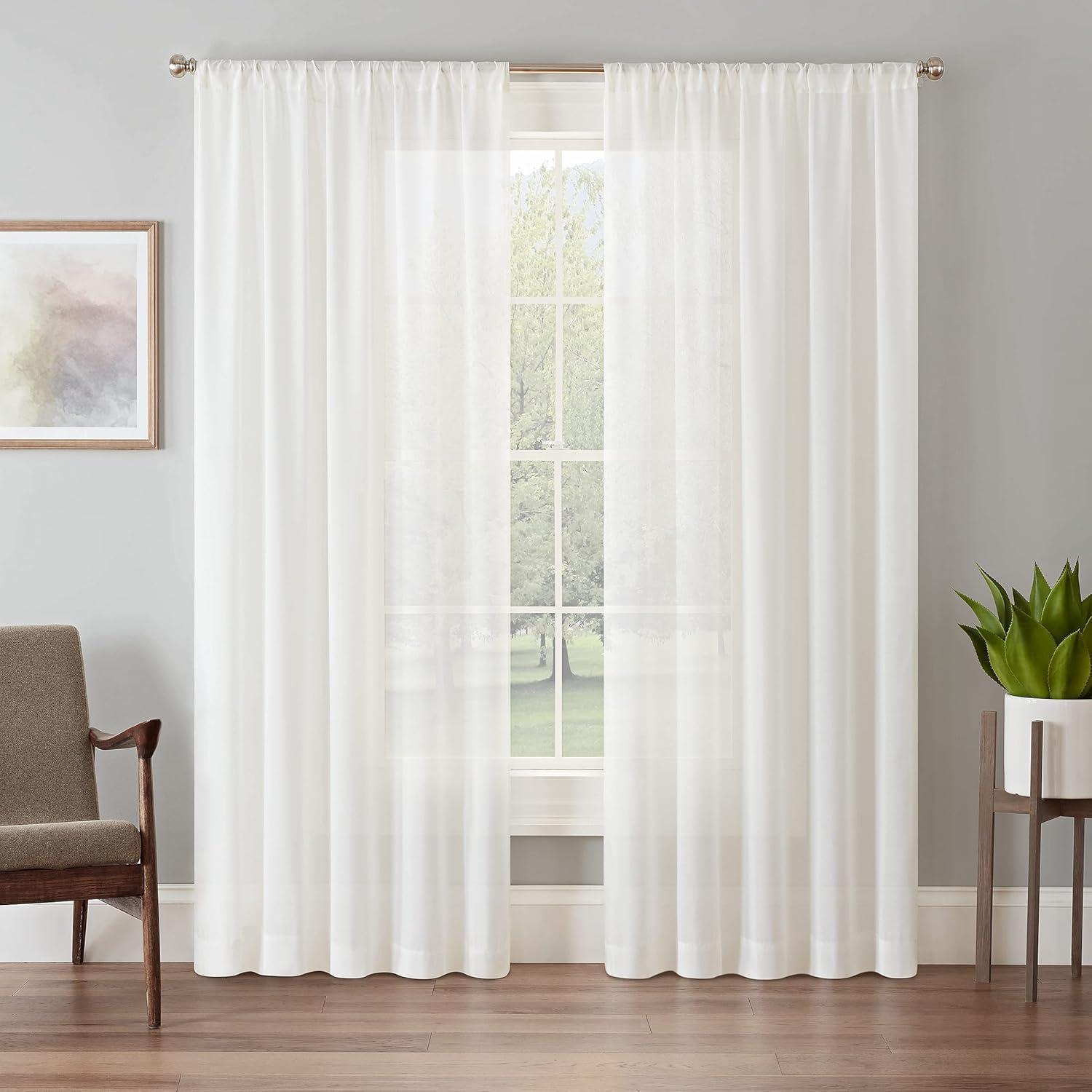 Eclipse Chelsea Polyester Sheer Curtain Single Panel