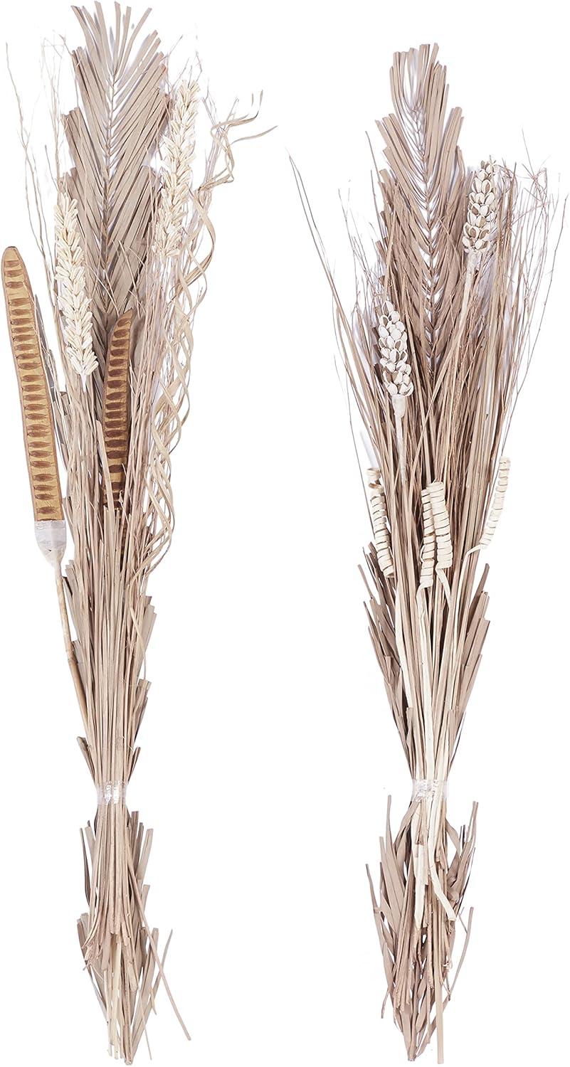 57" Dried Plant Natural Foliage Pigeon pea Bouquet, by DecMode (2 Count)
