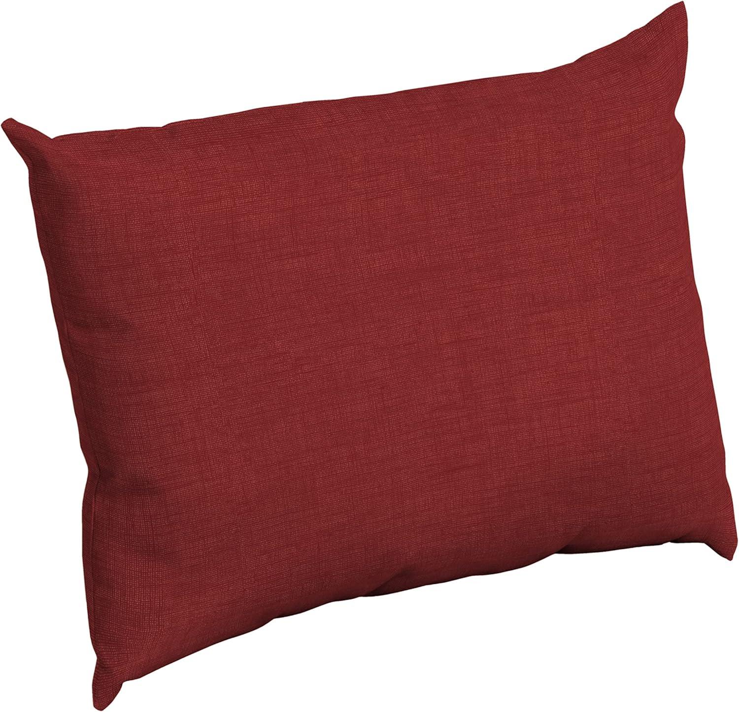 Ruby Red Outdoor Polyester Rectangular Pillow