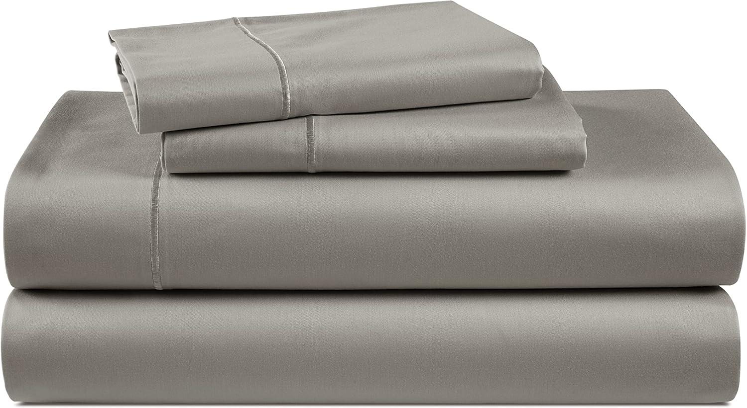 Charcoal Egyptian Cotton King Sheet Set with Deep Pockets