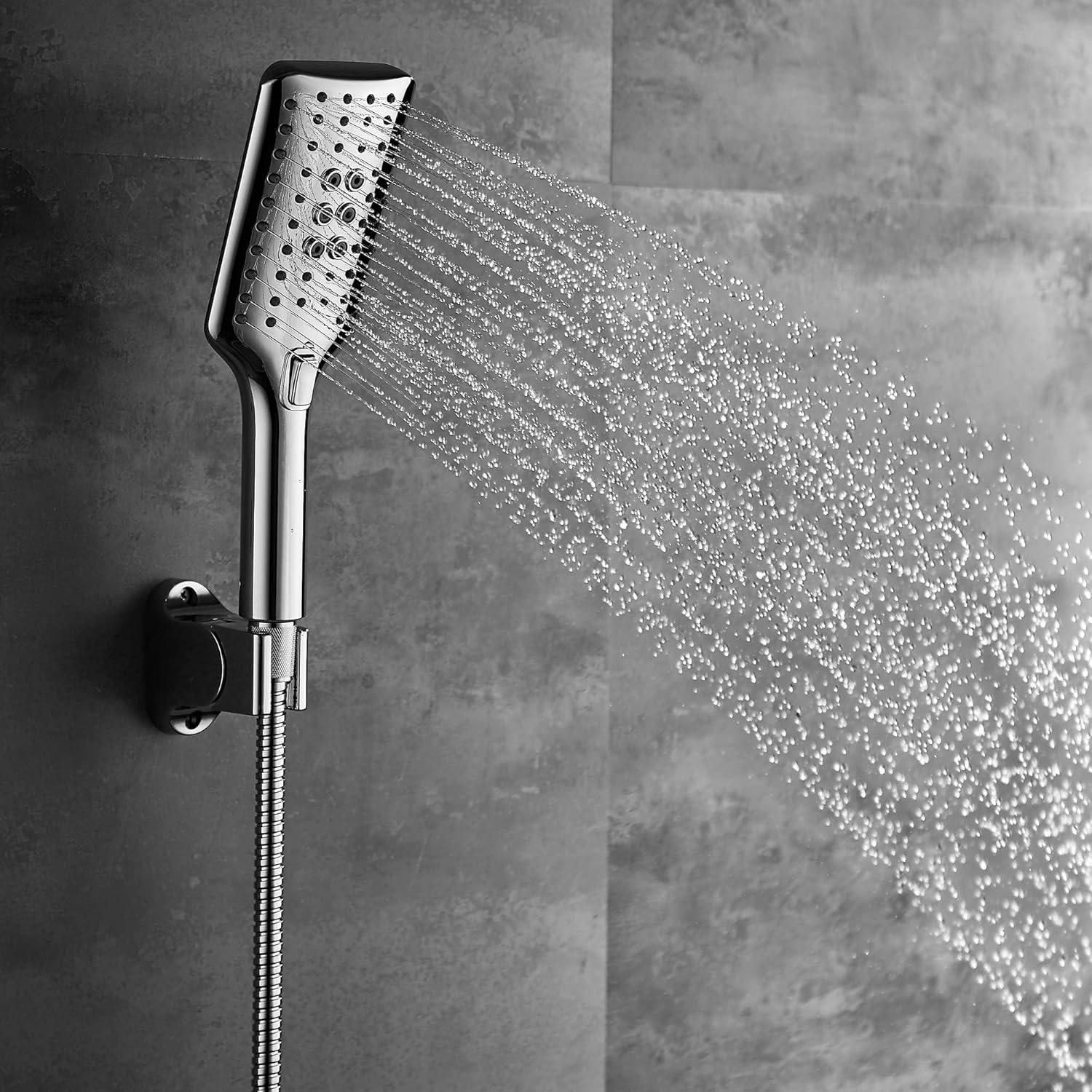 Pulse Showerspas Resort 10-in Rain Showerhead Combo Shower System with Adjustable Handshower Slide Bar and Pressure Balanced Mixing Valve 3008-MB-1.8GPM