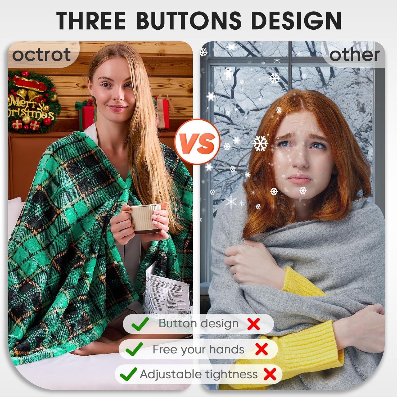 Electric Heated  Blanket 50"x60" - Green Plaid