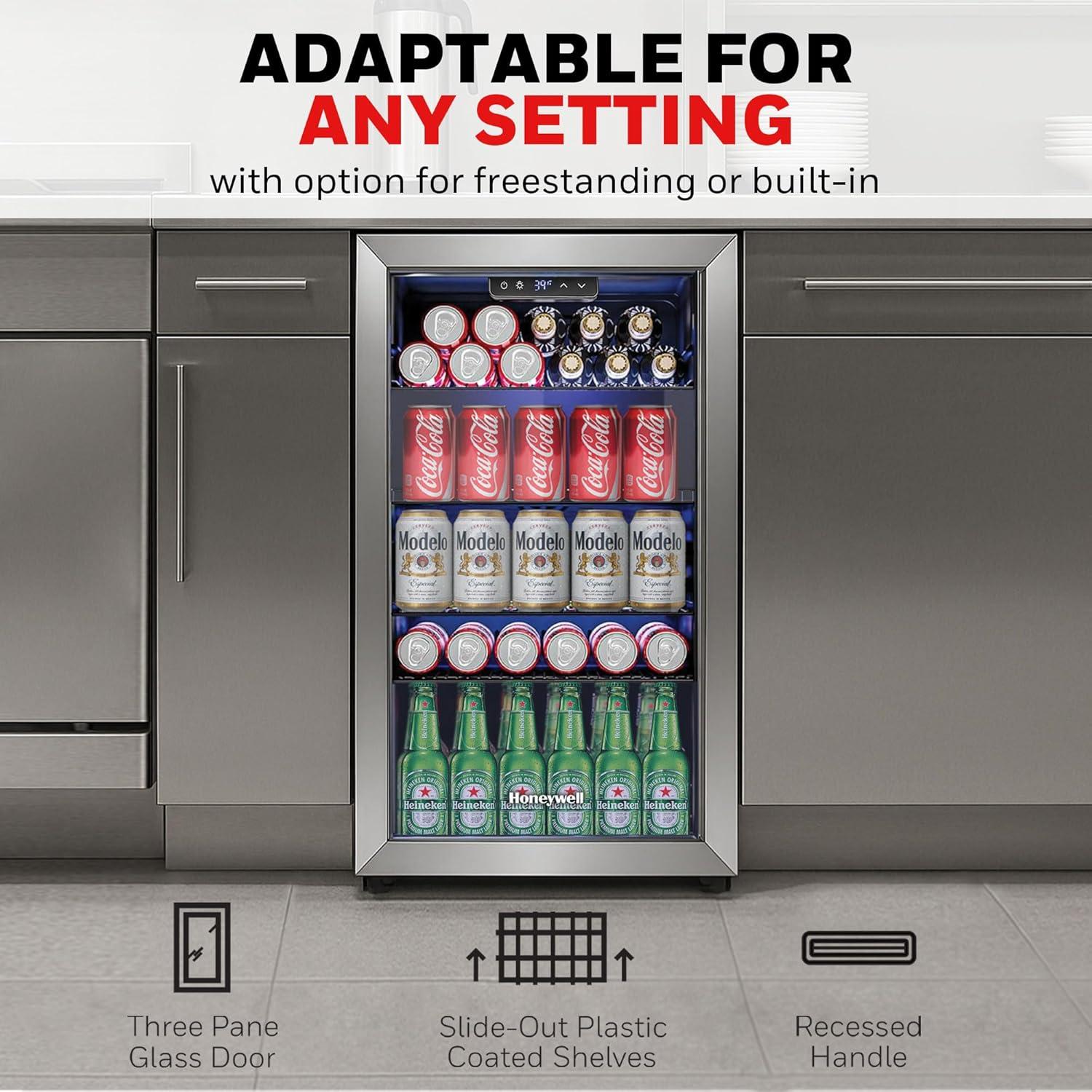 Honeywell 116 Cans (12 oz.) Freestanding Beverage Refrigerator & Reviews | Wayfair