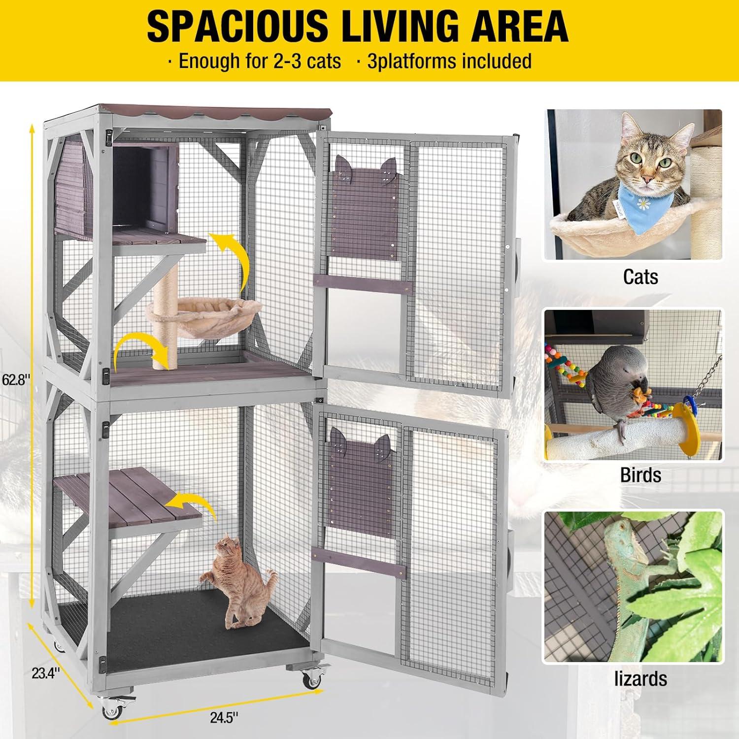 Aivituvin Portable Cat Playpen
