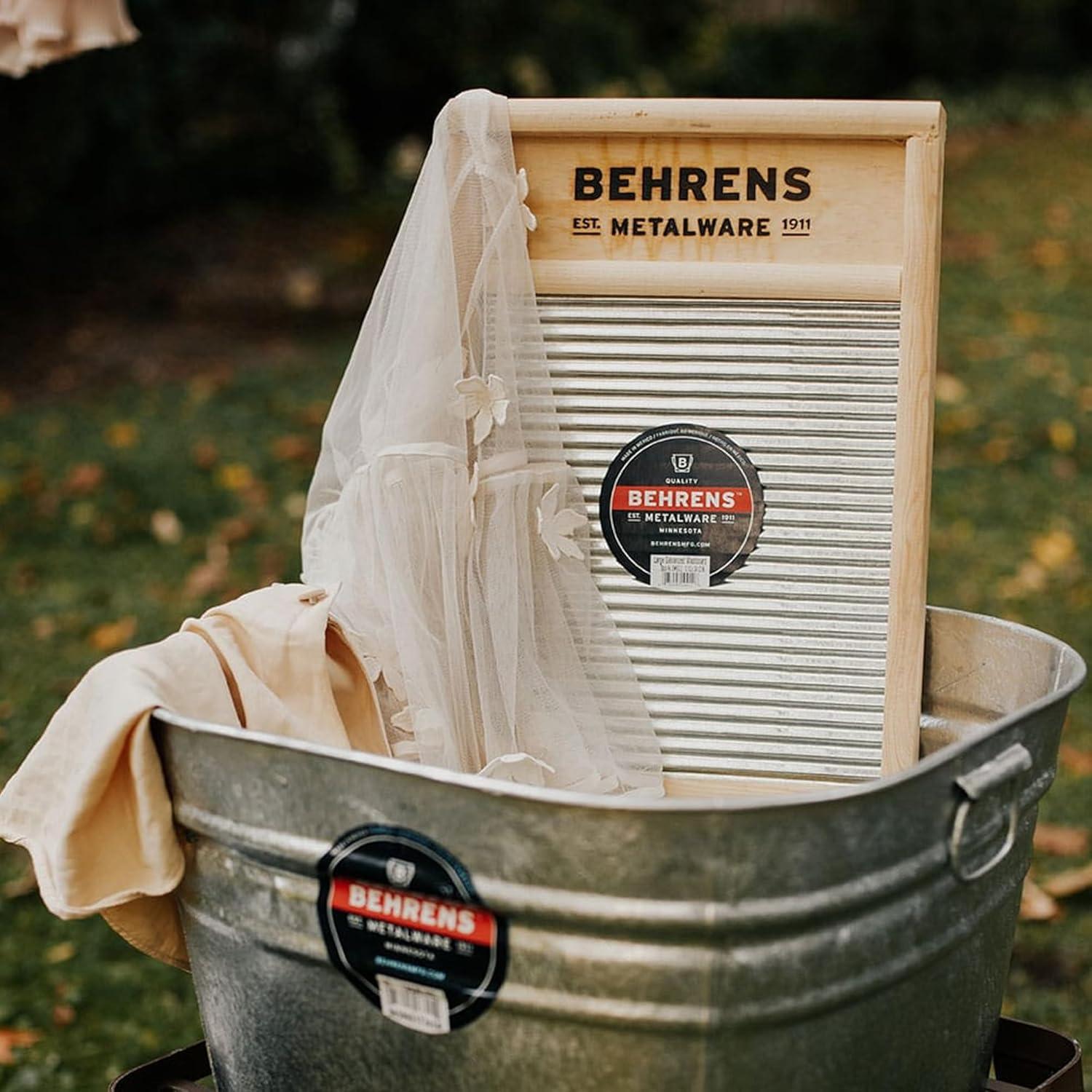 Behrens Steel & Wood Frame Washboard Manual Washing Machine, Large