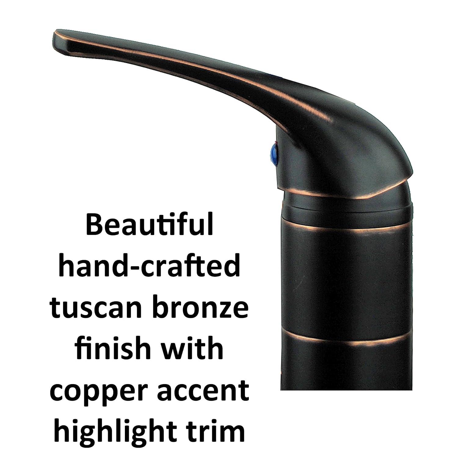 Builders Shoppe Classic Single Handle 16" Pull-Down Kitchen Faucet with Soap Dispenser Oil Rubbed Bronze Rubbed
