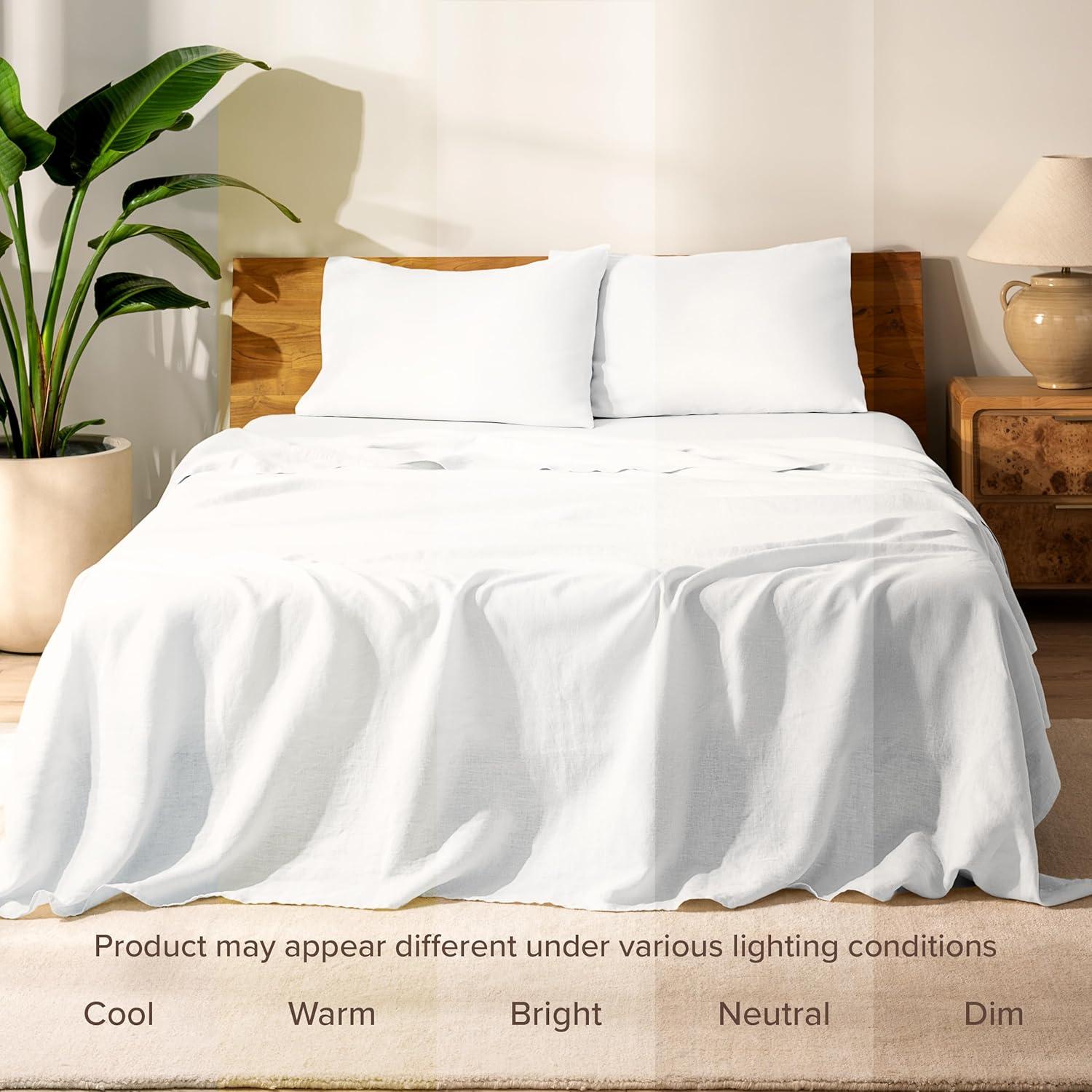 Bare Home 100% Linen Sheet Set