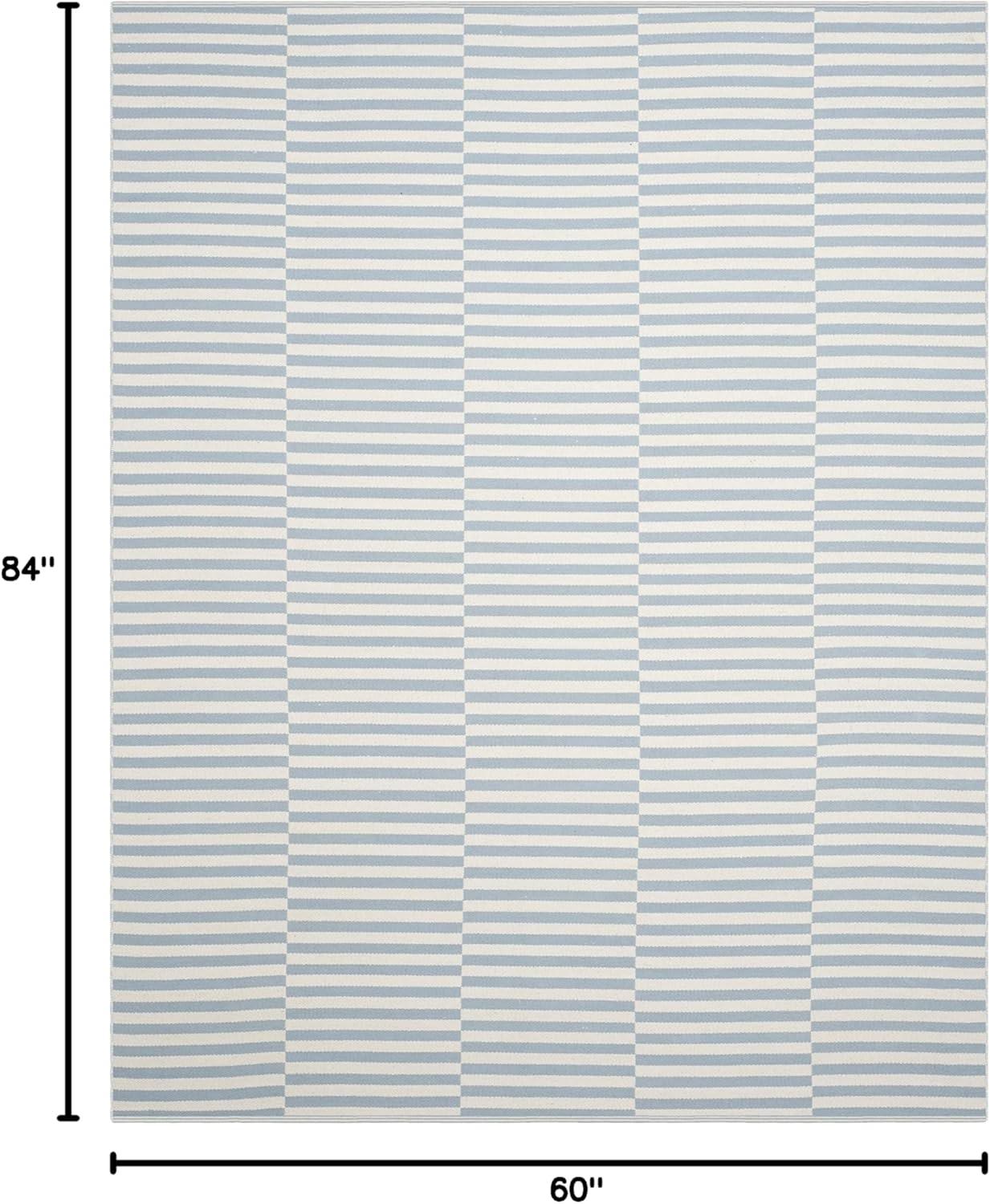 Montauk MTK715 Hand Woven Indoor Area Rug - Ivory/Light Blue - 5'x7' - Safavieh