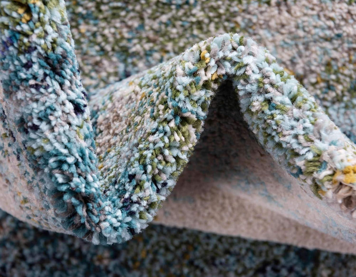 Unique Loom 3' 3 x 5' 3 Chromatic Avalon Light Blue Area Rug