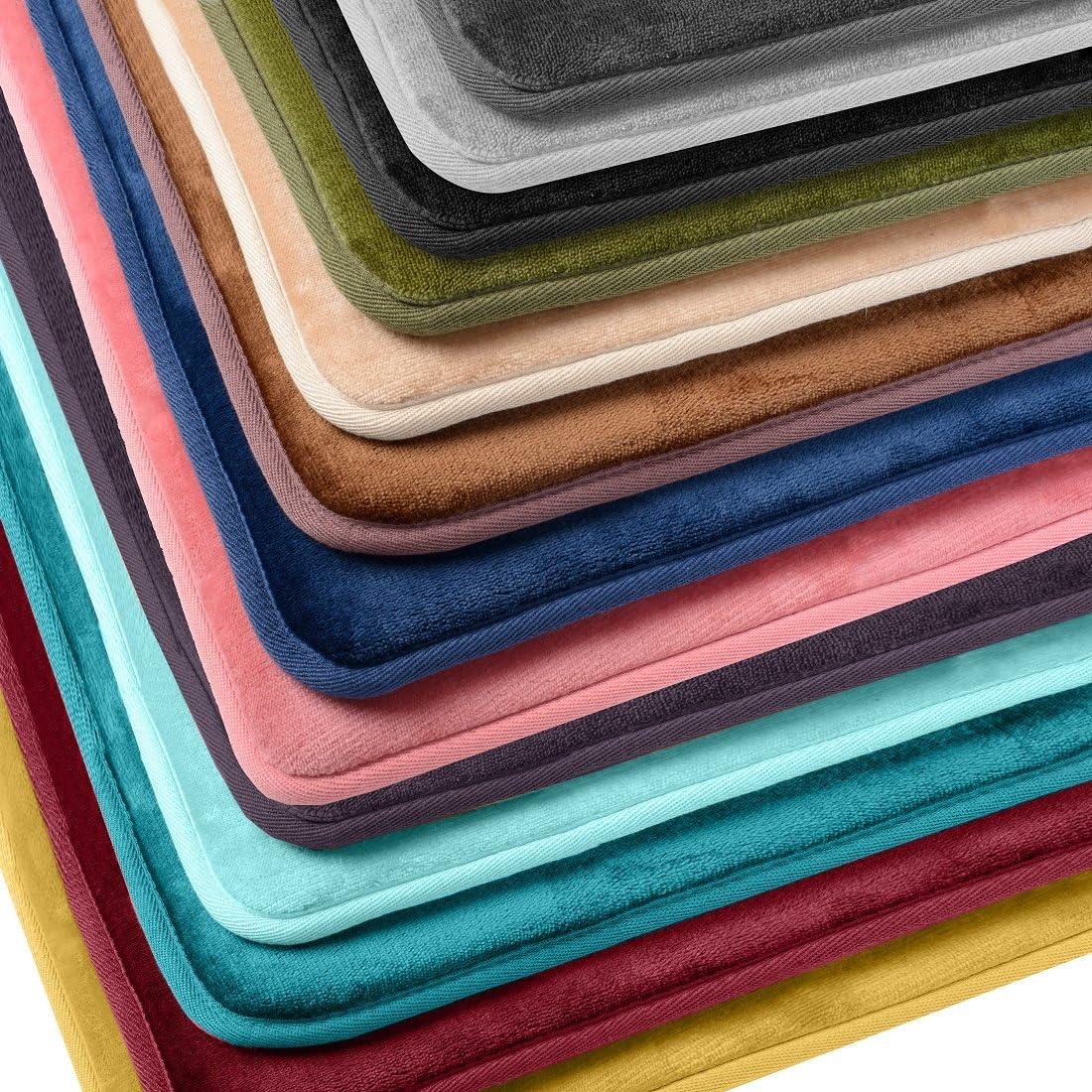 Clara Clark Ultra Soft and Absorbent Memory Foam Bath Rug Set with Non-Slip Backing