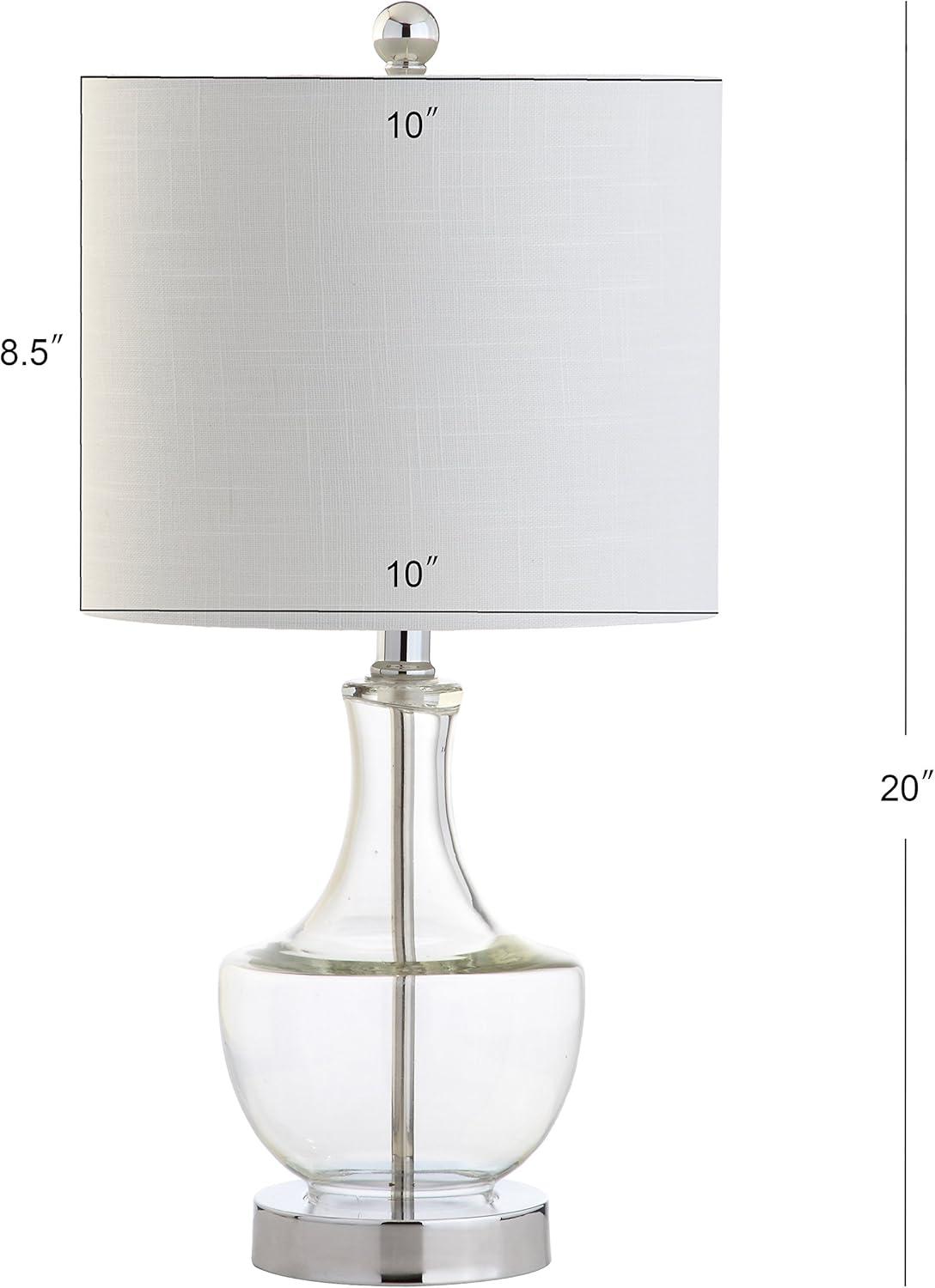 Colette 20" Mini Glass LED Table Lamp, Clear