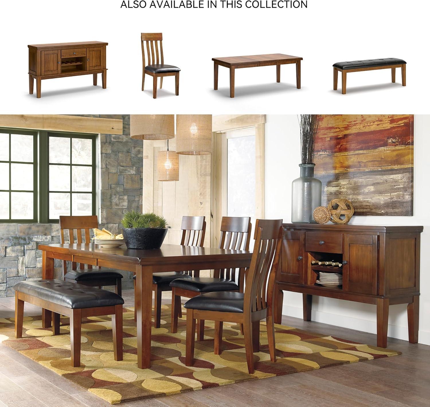 Ralene Rectangular Butterfly Extendable Dining Table Wood/Medium Brown - Signature Design by Ashley: Plank-Style, Seats 6