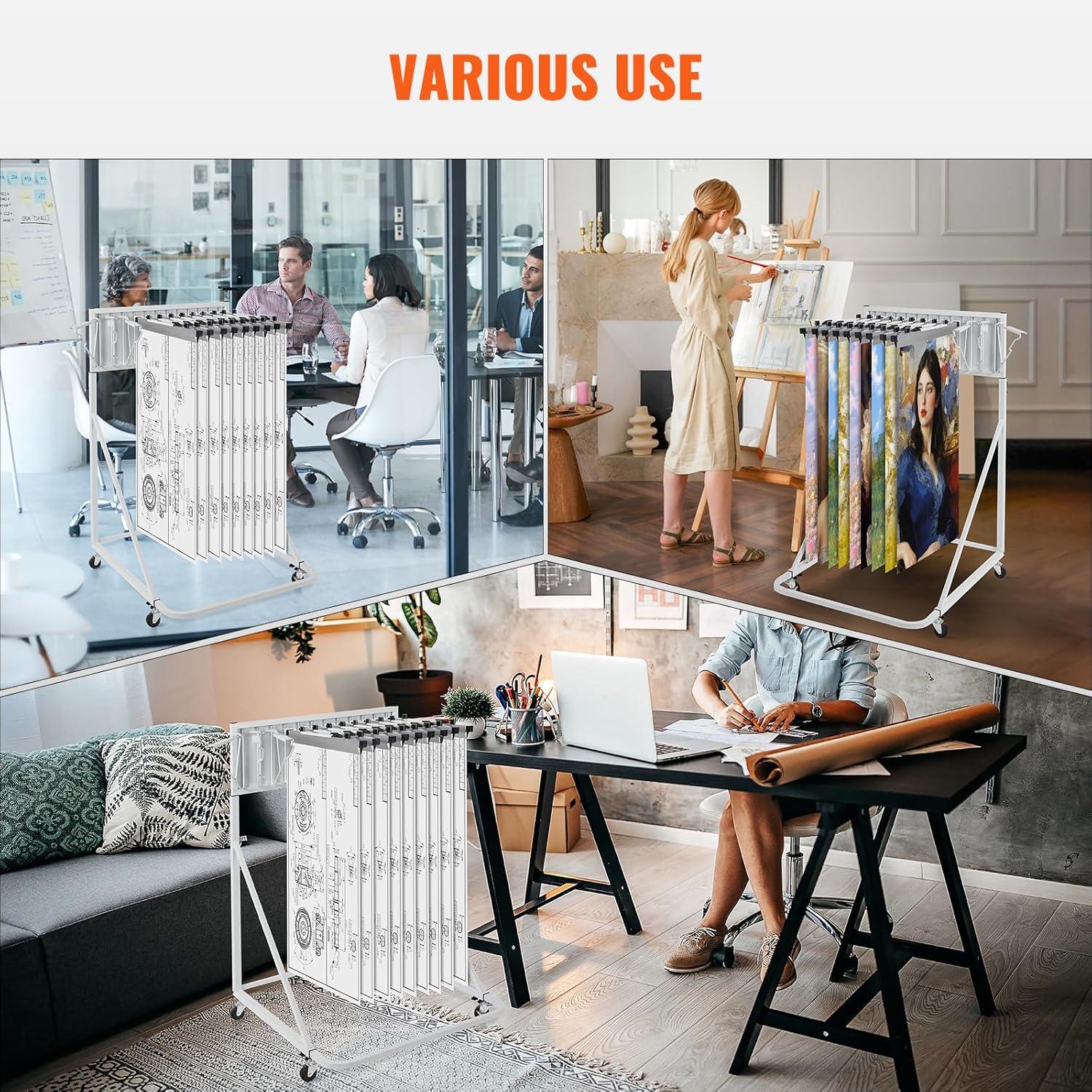 VEVOR Metal Shelves Hanging File Frames