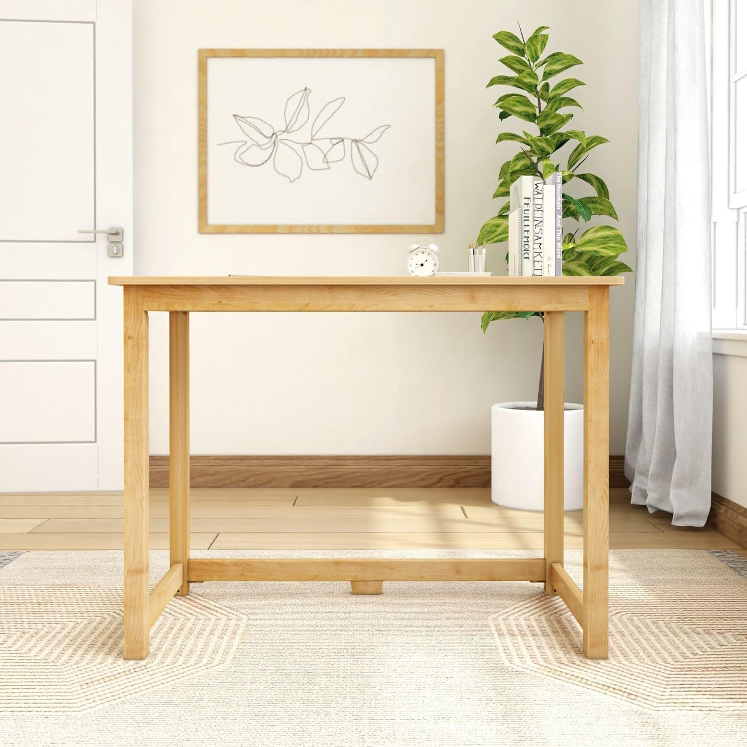 Plank+Beam Writing Desk, Simple Desk for Bedroom, Home Office Study Desk, 39.5"